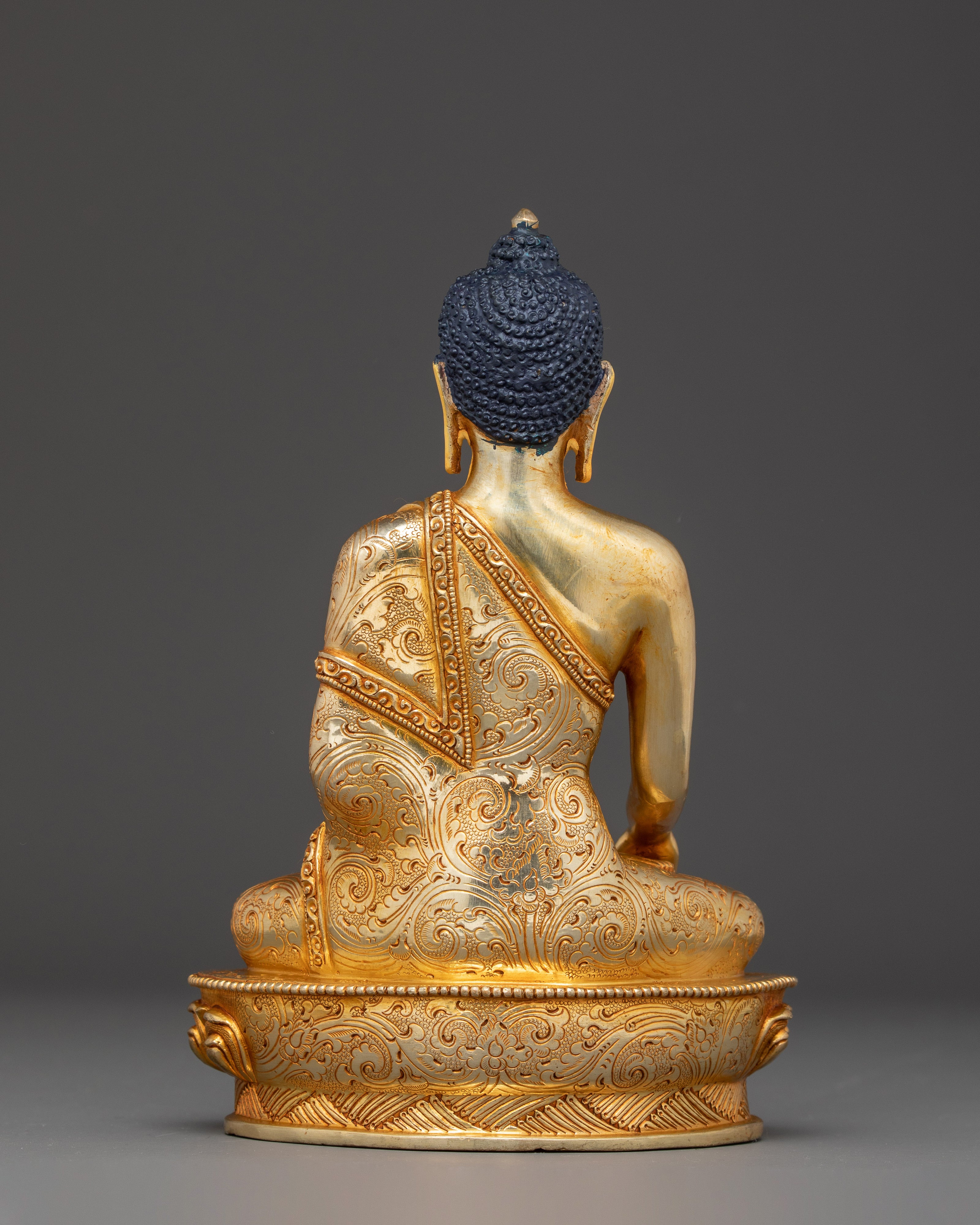 Tibetan Golden Shakyamuni Buddha Sculpture for Meditation