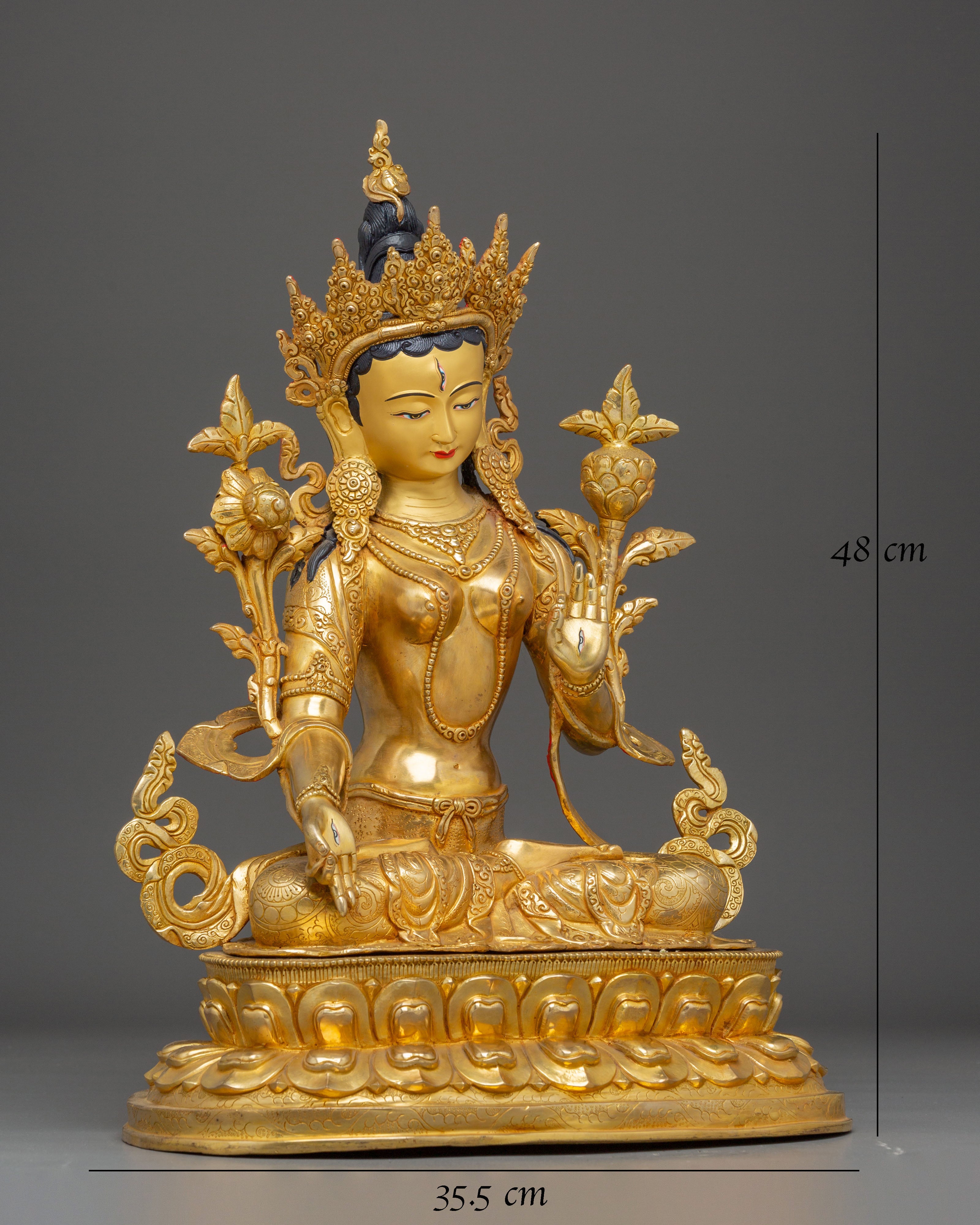 White Tara Art, Goddess of Longevity and Healing