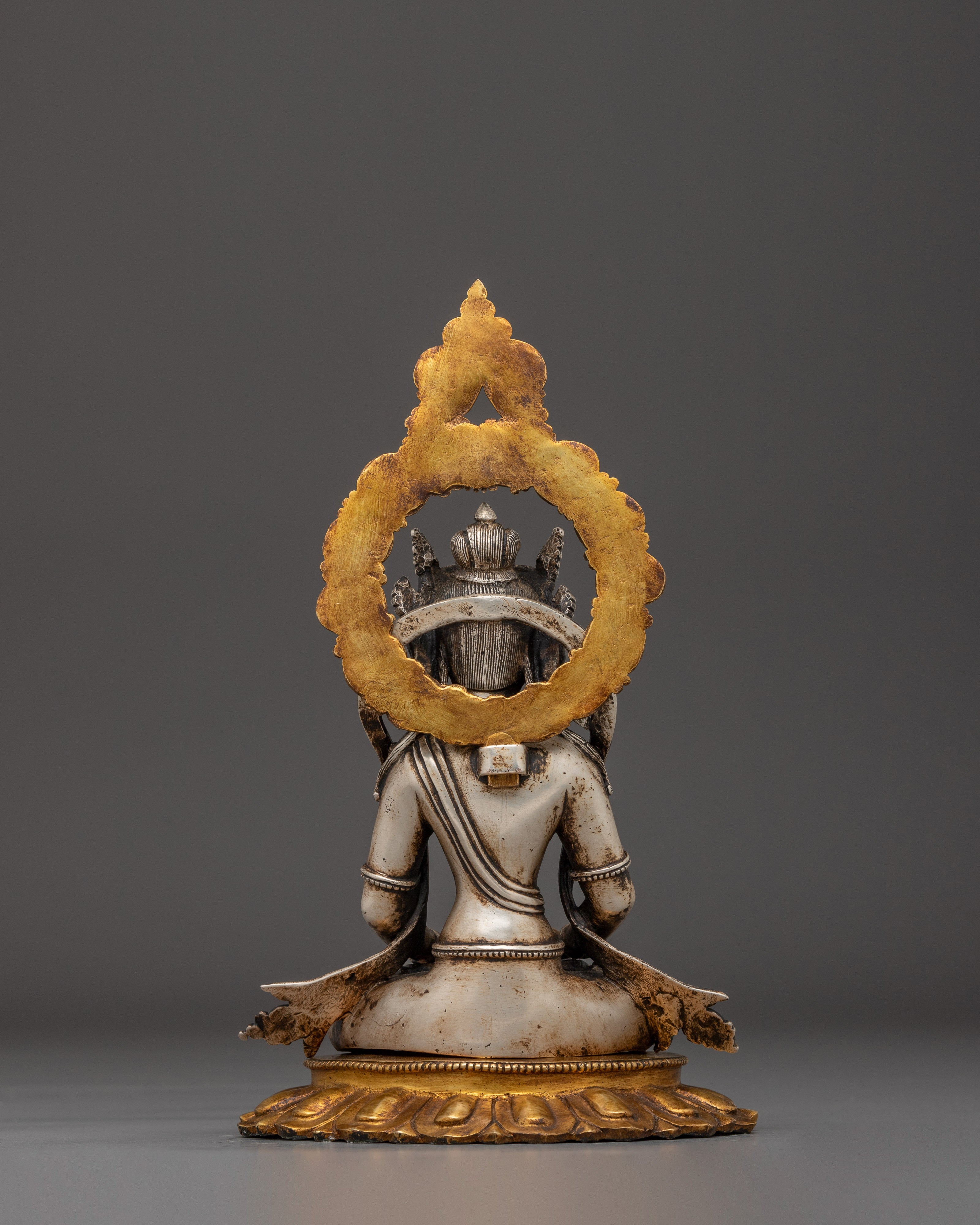 Amitayus Figurine, Eternal Life Giver | Himalayan Statue of Divine Longevity