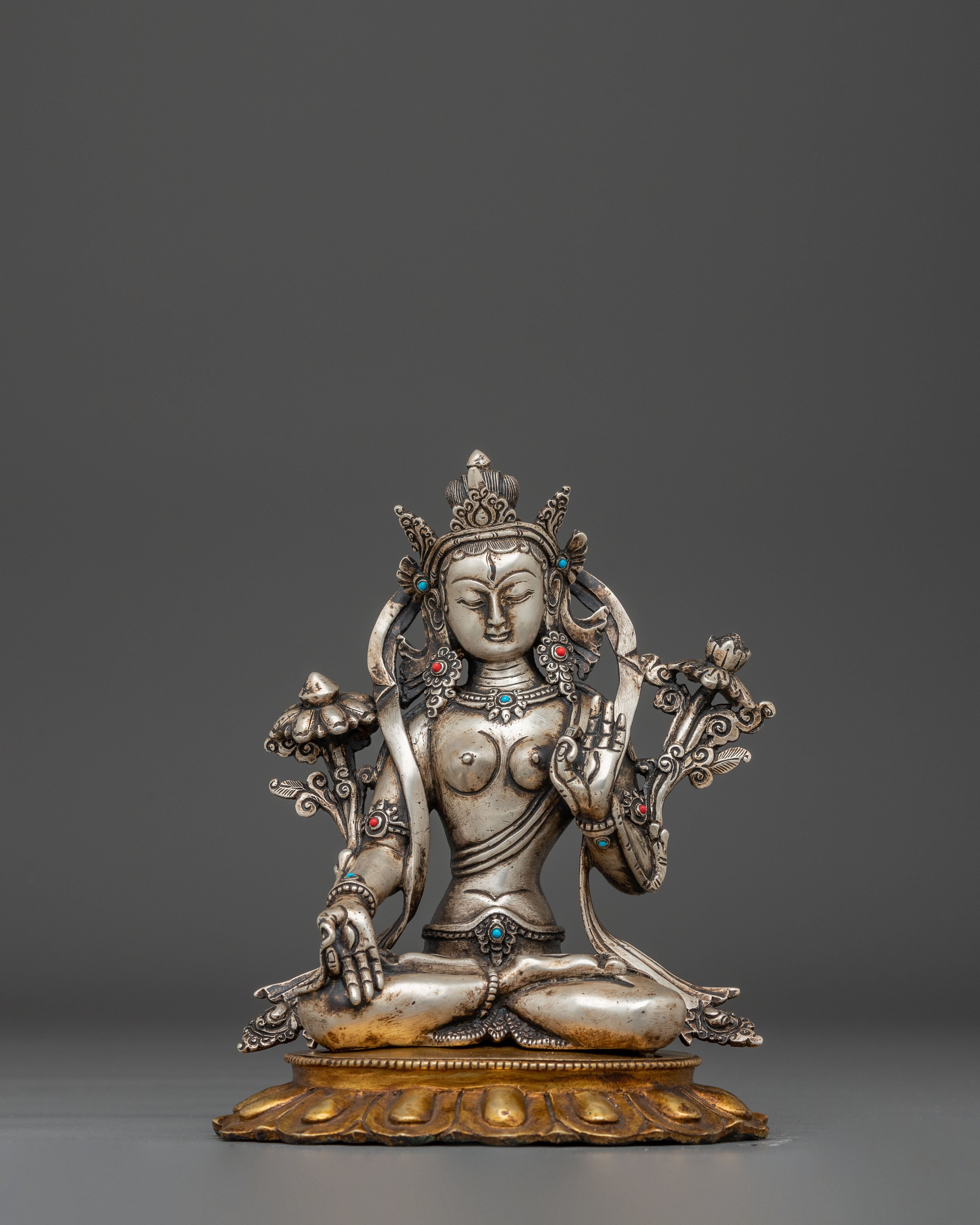 Statue of Goddess White Tara | Buddhist Healing Deity