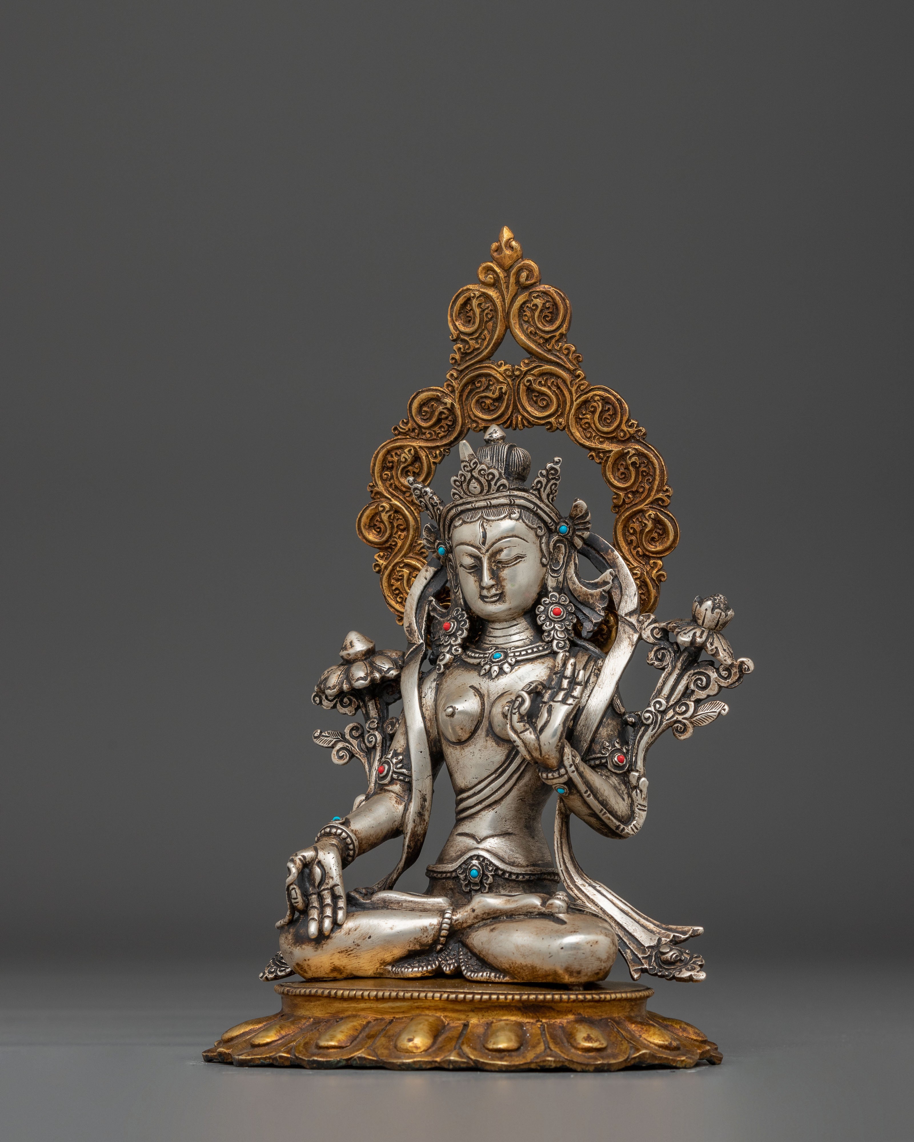 Statue of Goddess White Tara | Buddhist Healing Deity