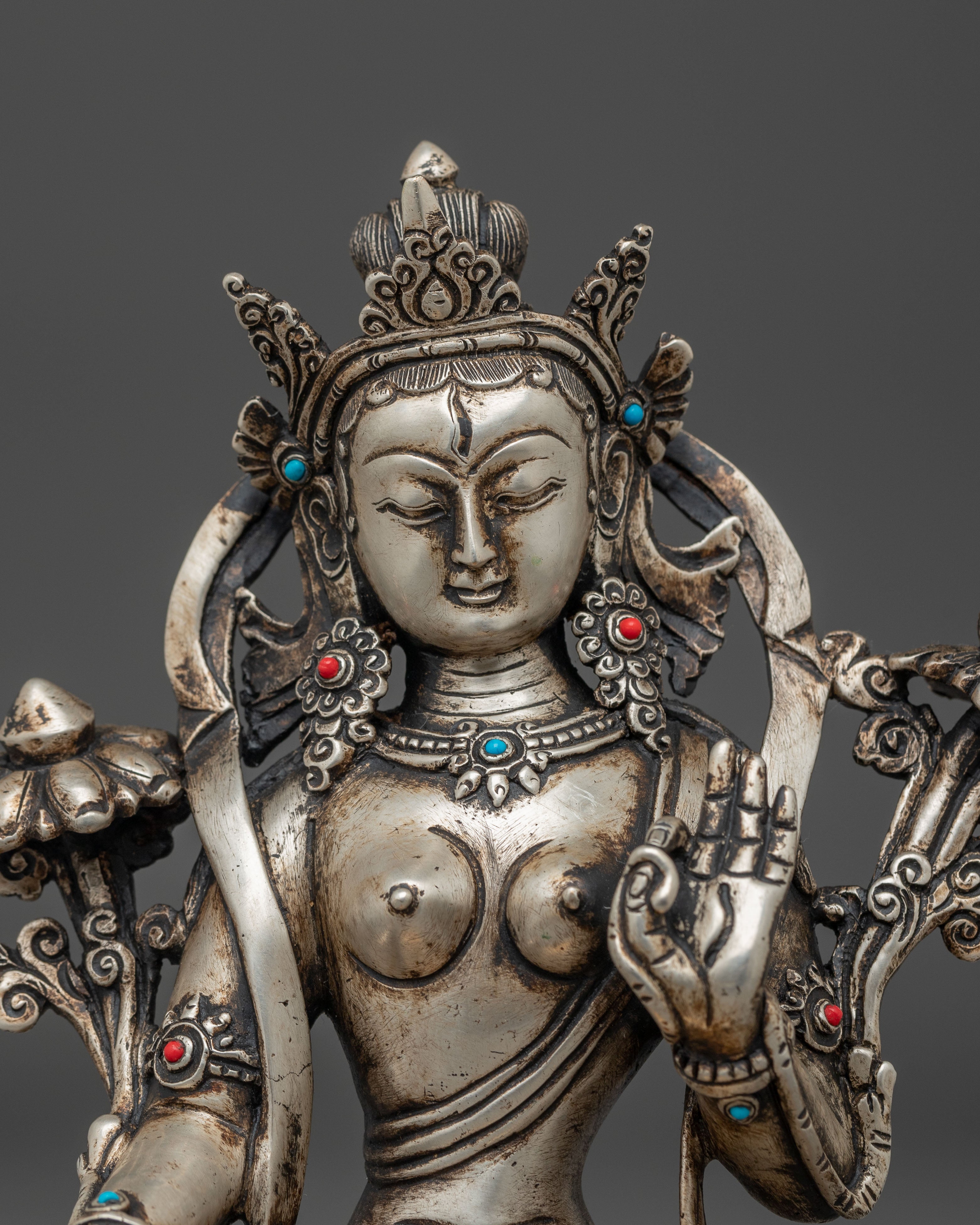 Statue of Goddess White Tara | Buddhist Healing Deity