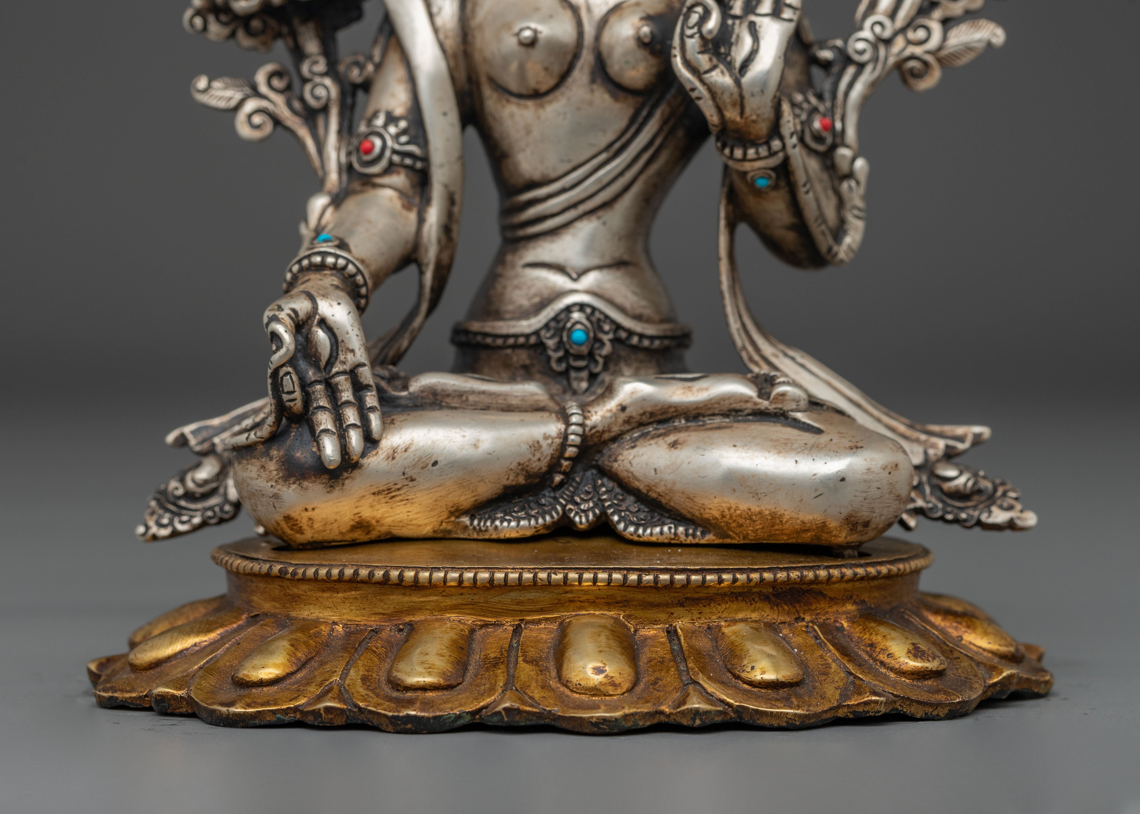 Statue of Goddess White Tara | Buddhist Healing Deity