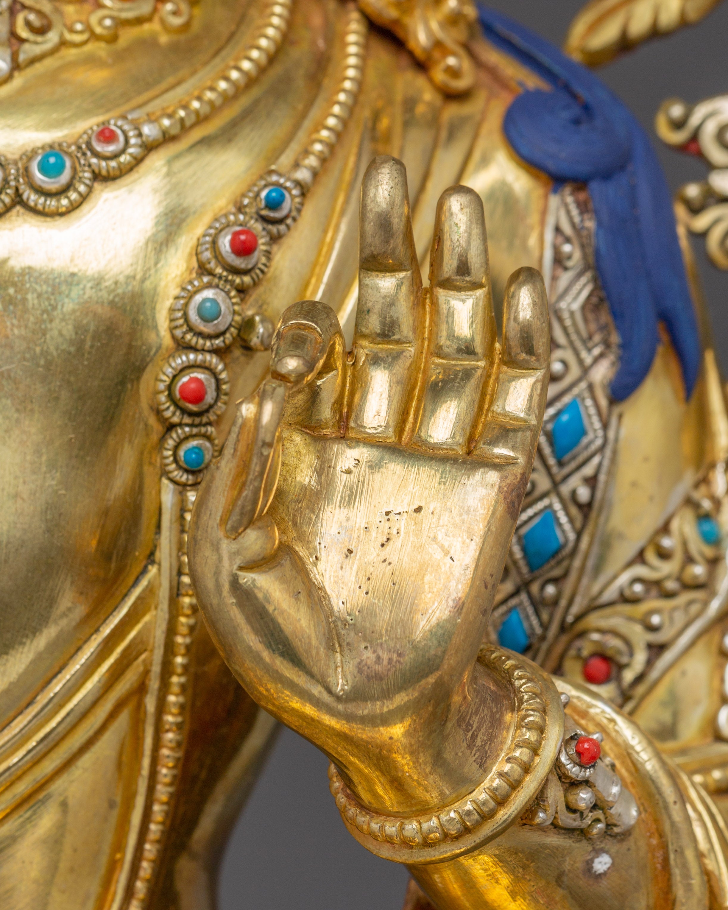 Manjushri Art, Guardian of Knowledge: Handcrafted Nepali Figure