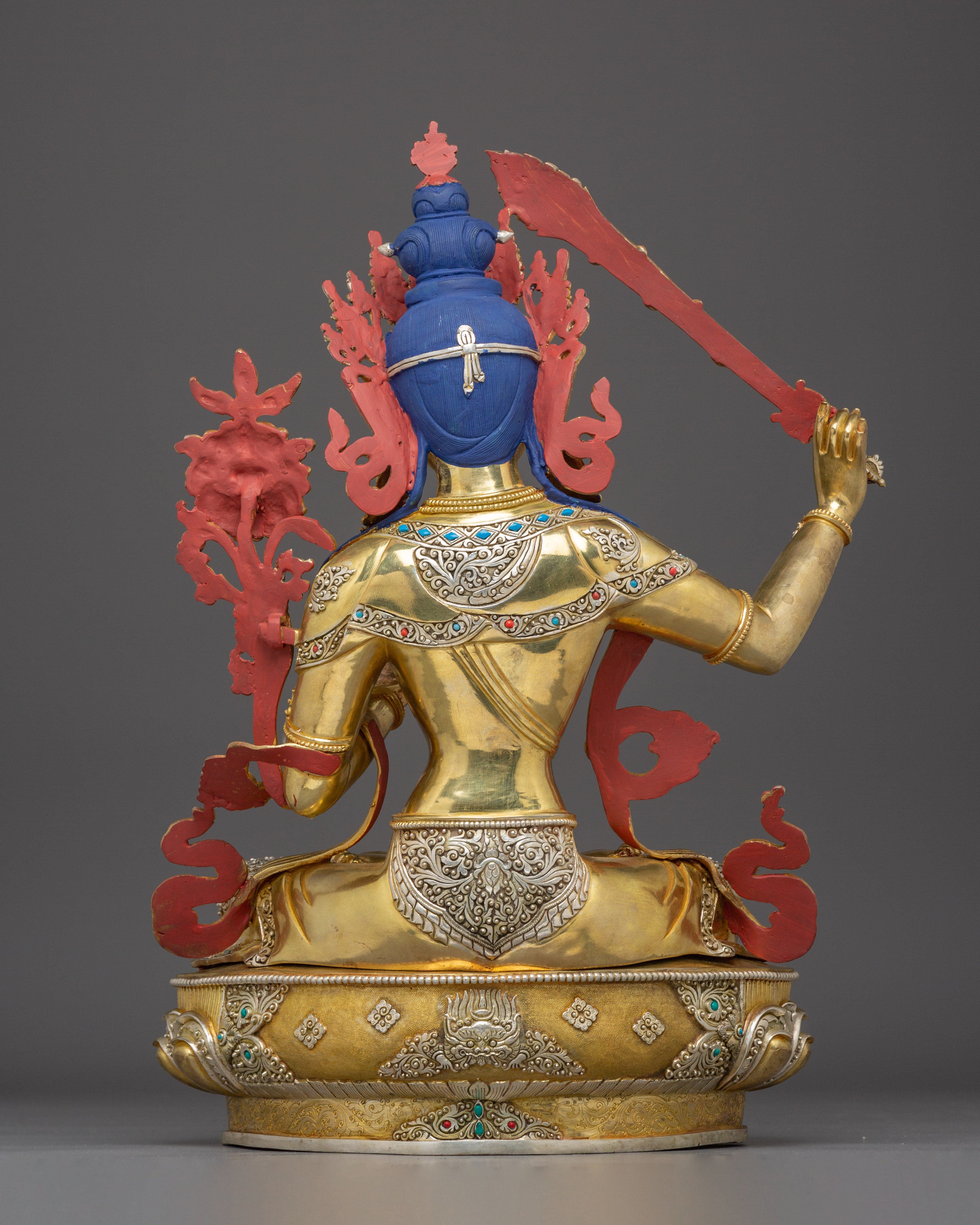 Manjushri Art, Guardian of Knowledge: Handcrafted Nepali Figure