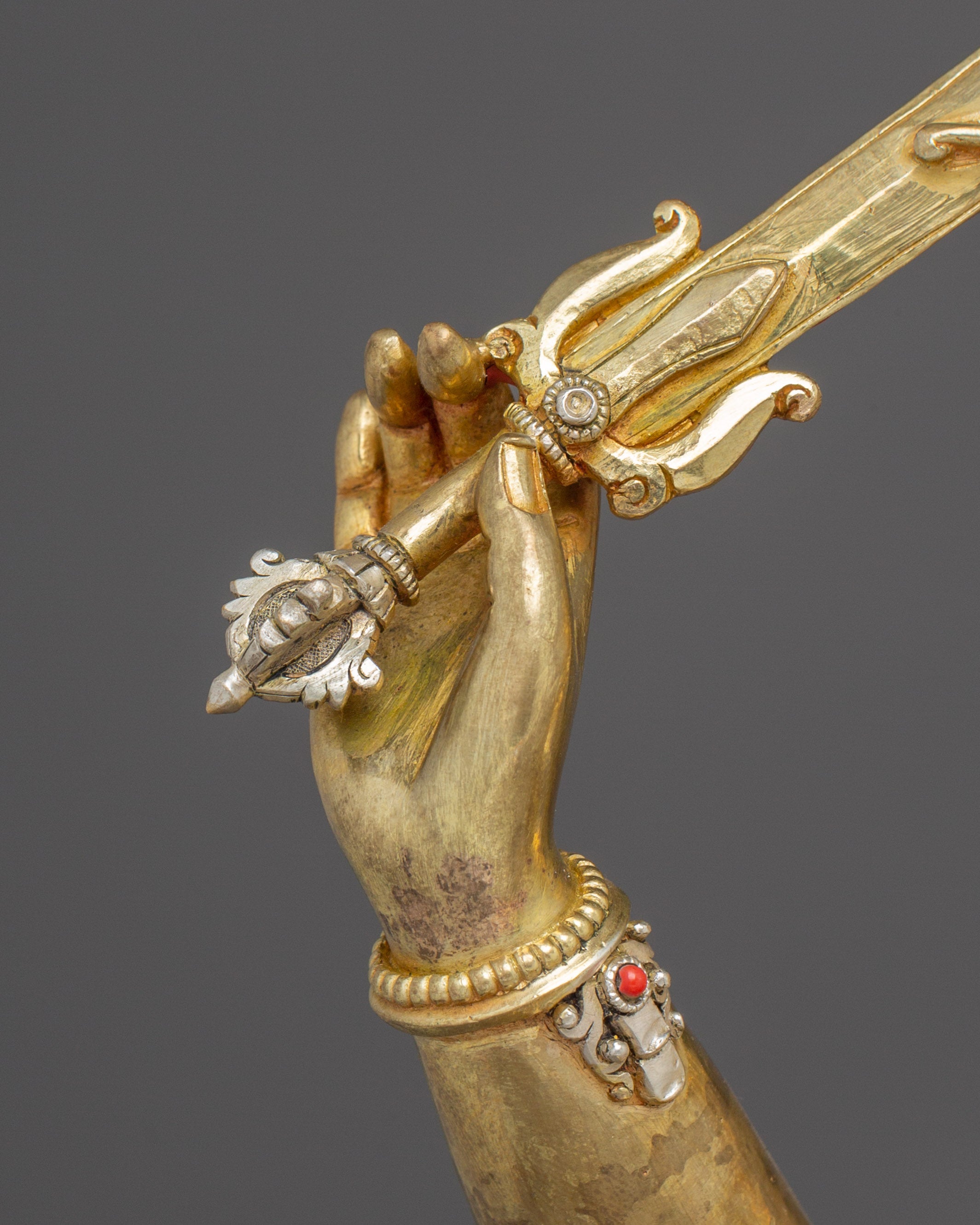 Manjushri Art, Guardian of Knowledge: Handcrafted Nepali Figure