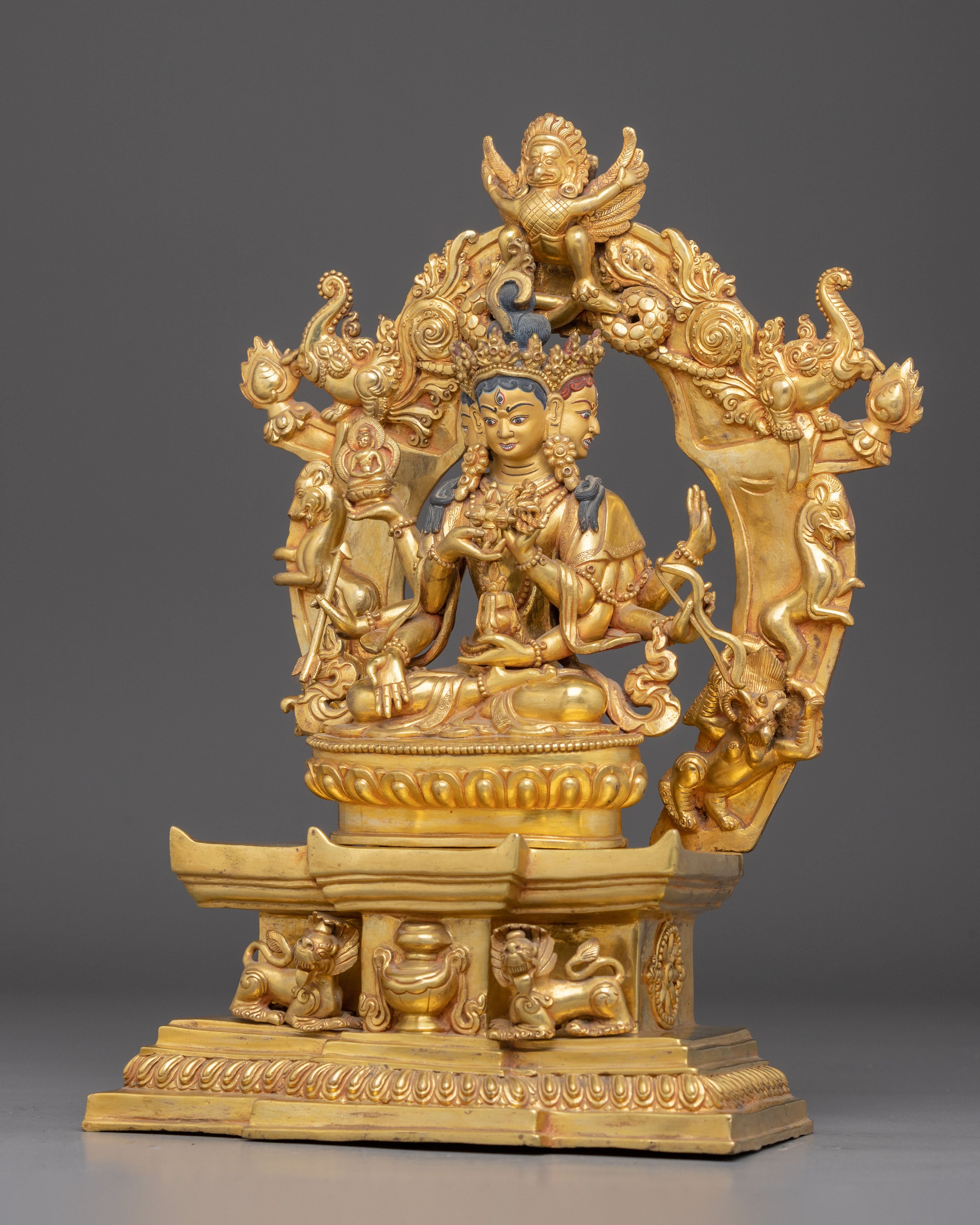 Namgyalma on Throne Statue: The Buddhist Healing Deity