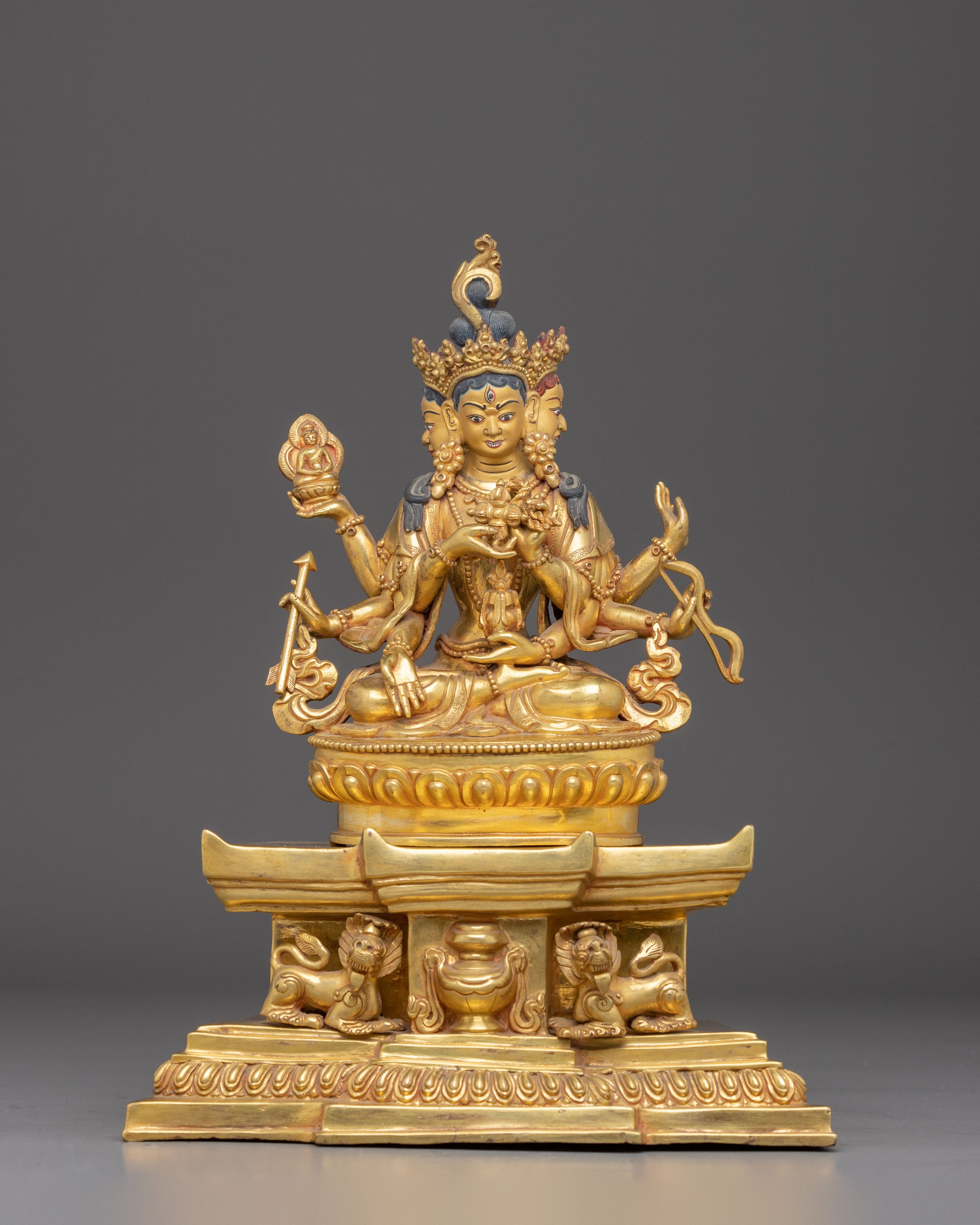 Namgyalma on Throne Statue: The Buddhist Healing Deity