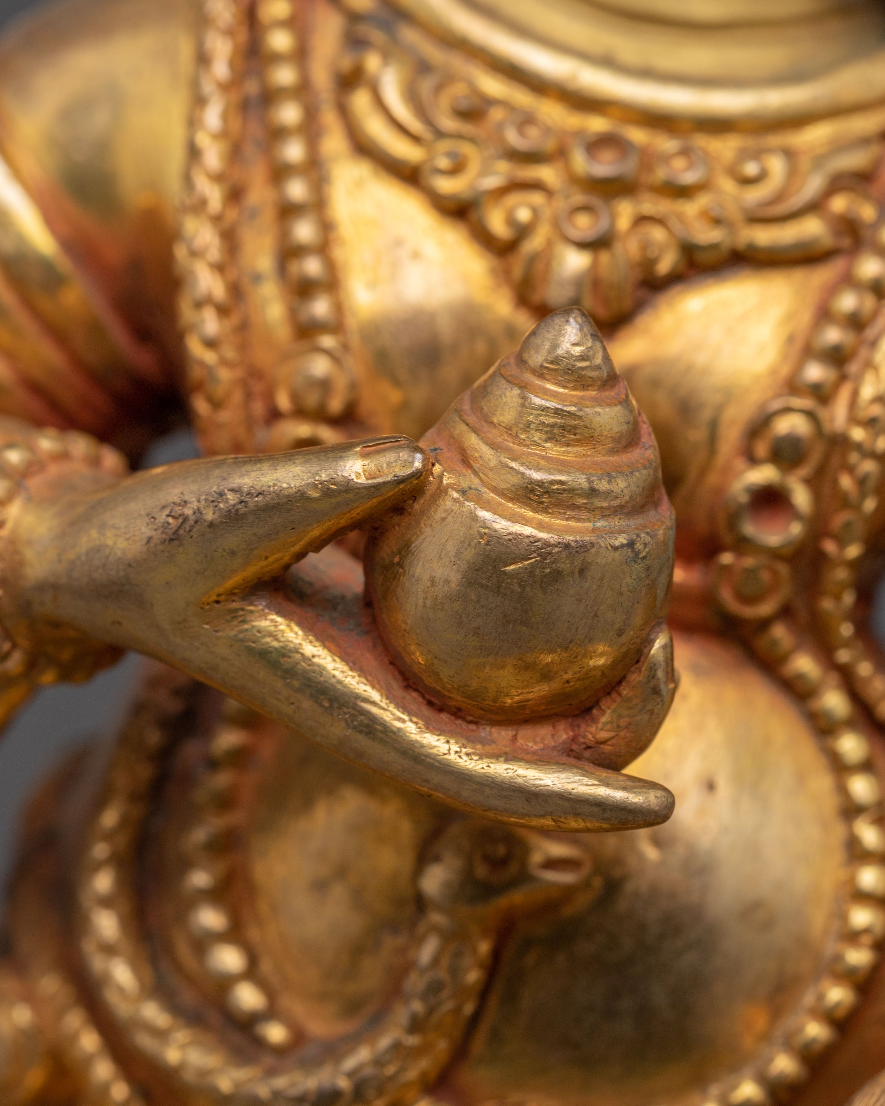 Gold Gilded Black Dzambhala: Himalayan Wealth Deity