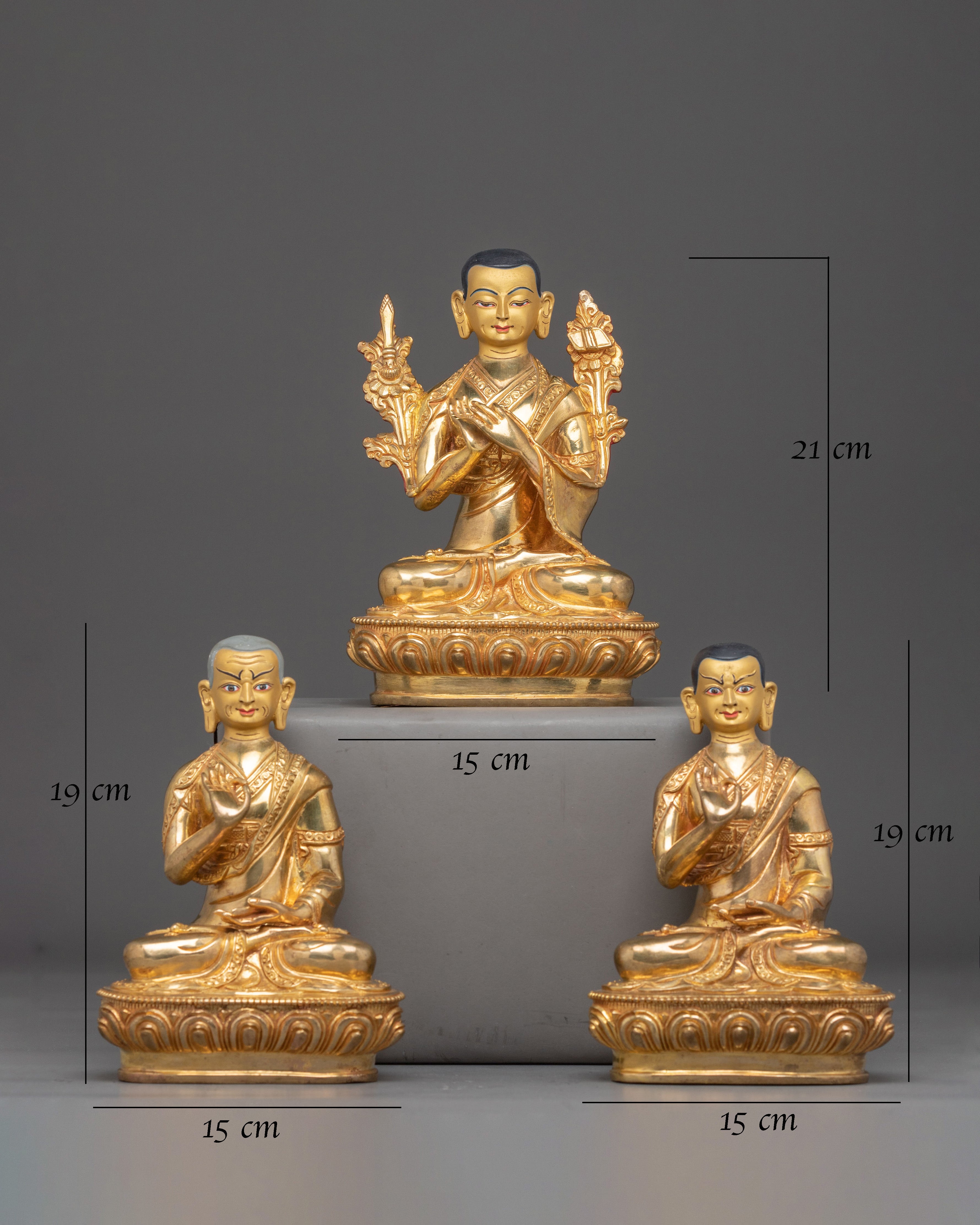 Tsongkhapa Statue Set: Symbolism of Wisdom and Compassion