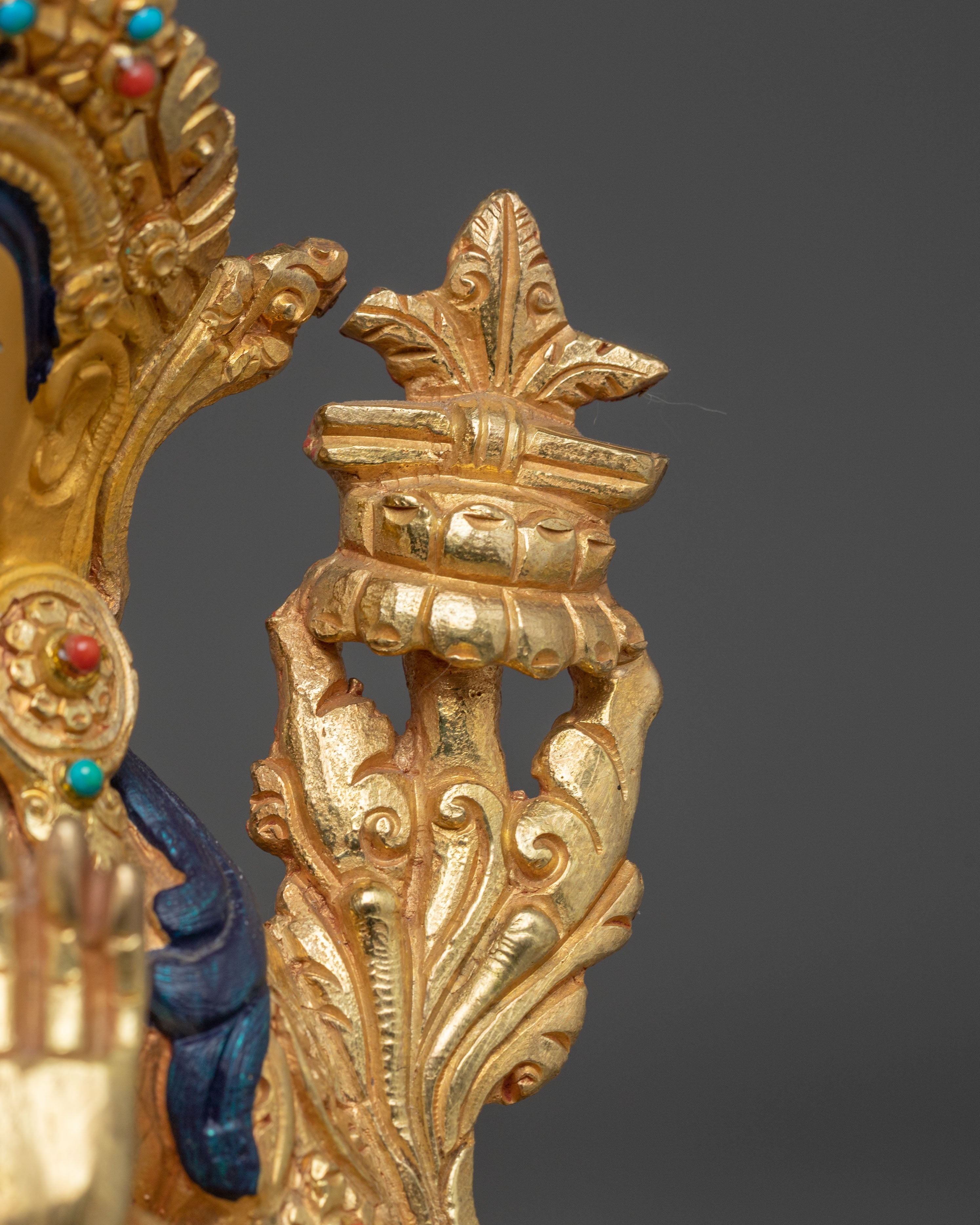 Himalayan Manjushri Statue: Bodhisattva of Wisdom and Clarity