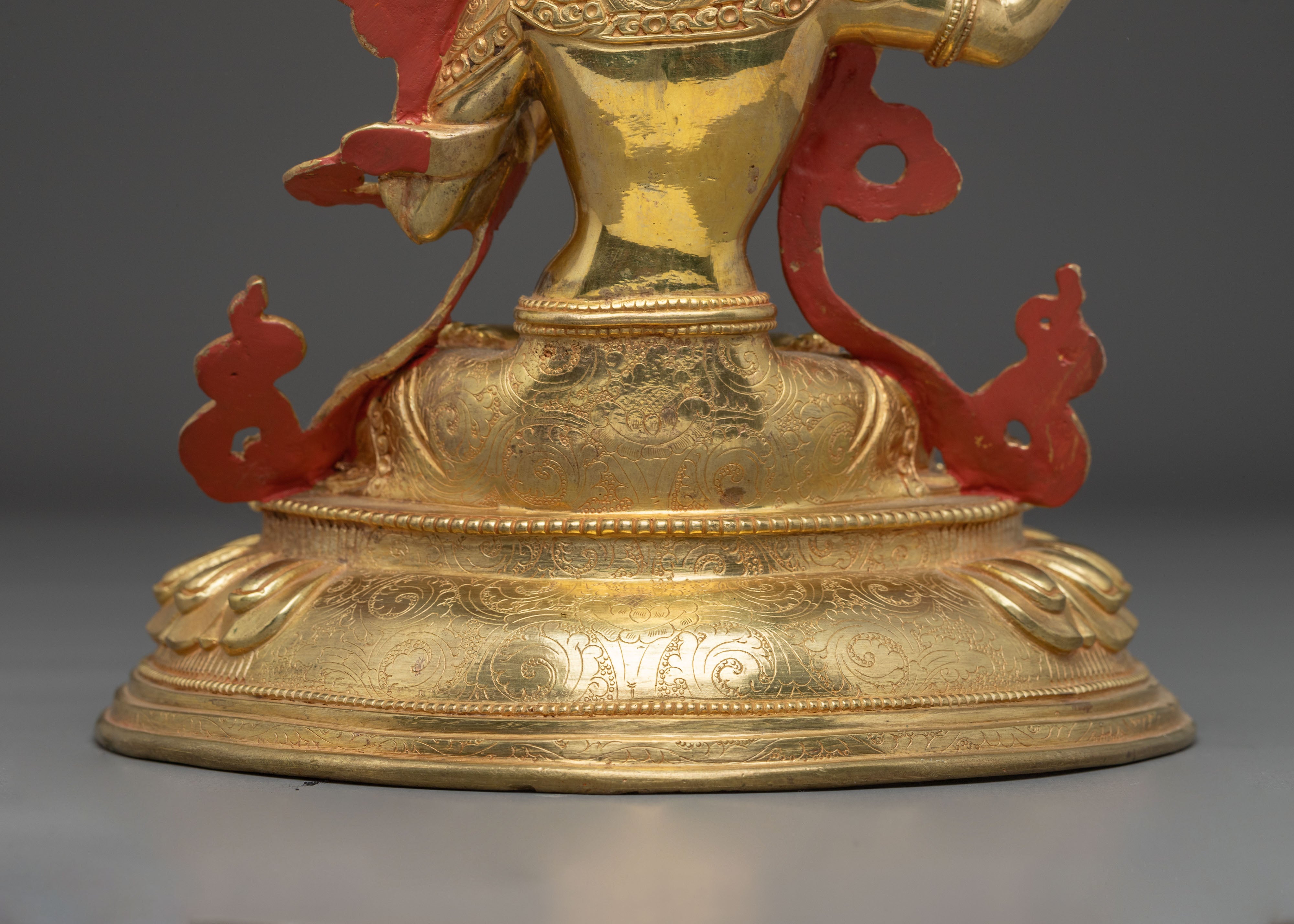 Himalayan Manjushri Statue: Bodhisattva of Wisdom and Clarity