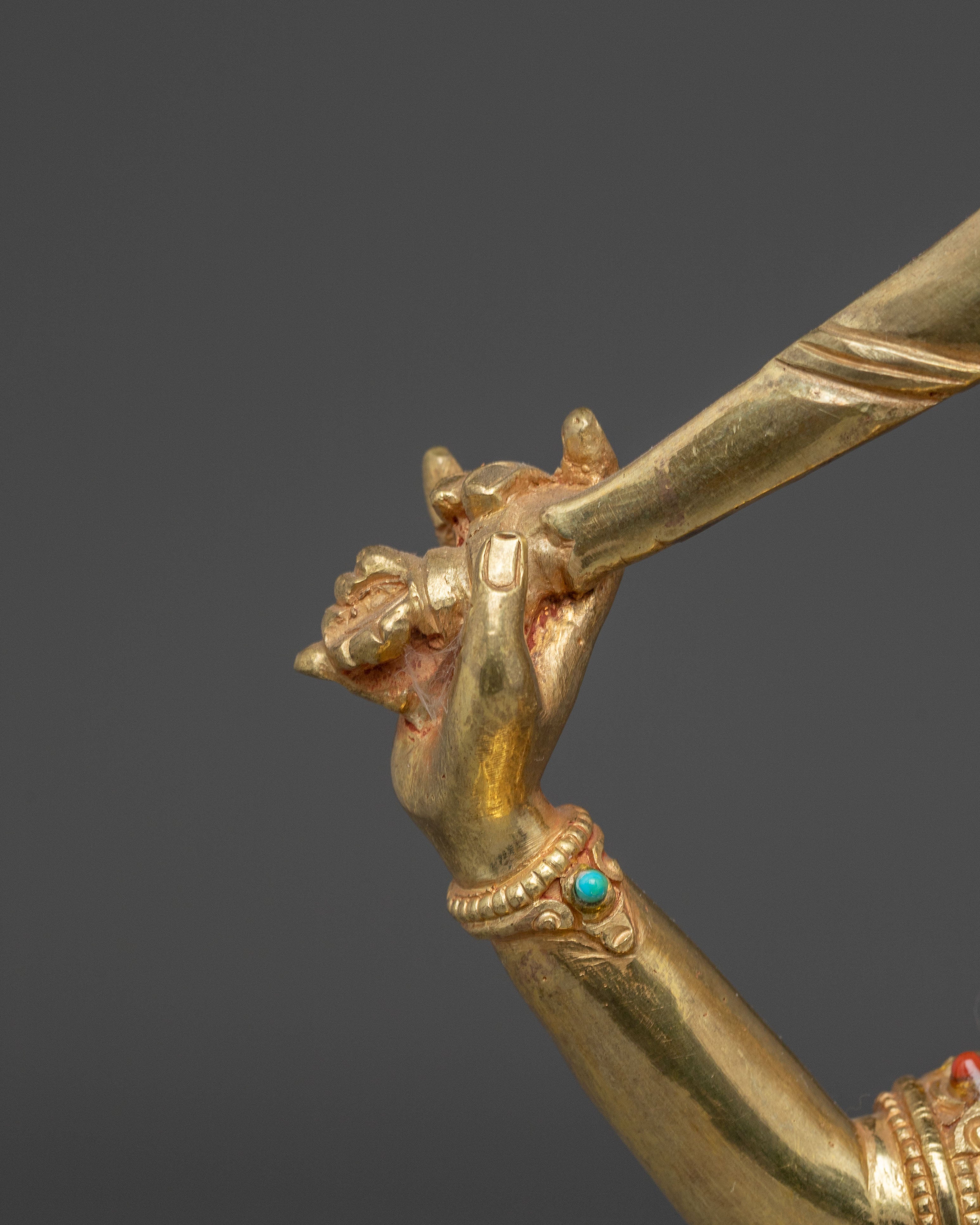 Himalayan Manjushri Statue: Bodhisattva of Wisdom and Clarity