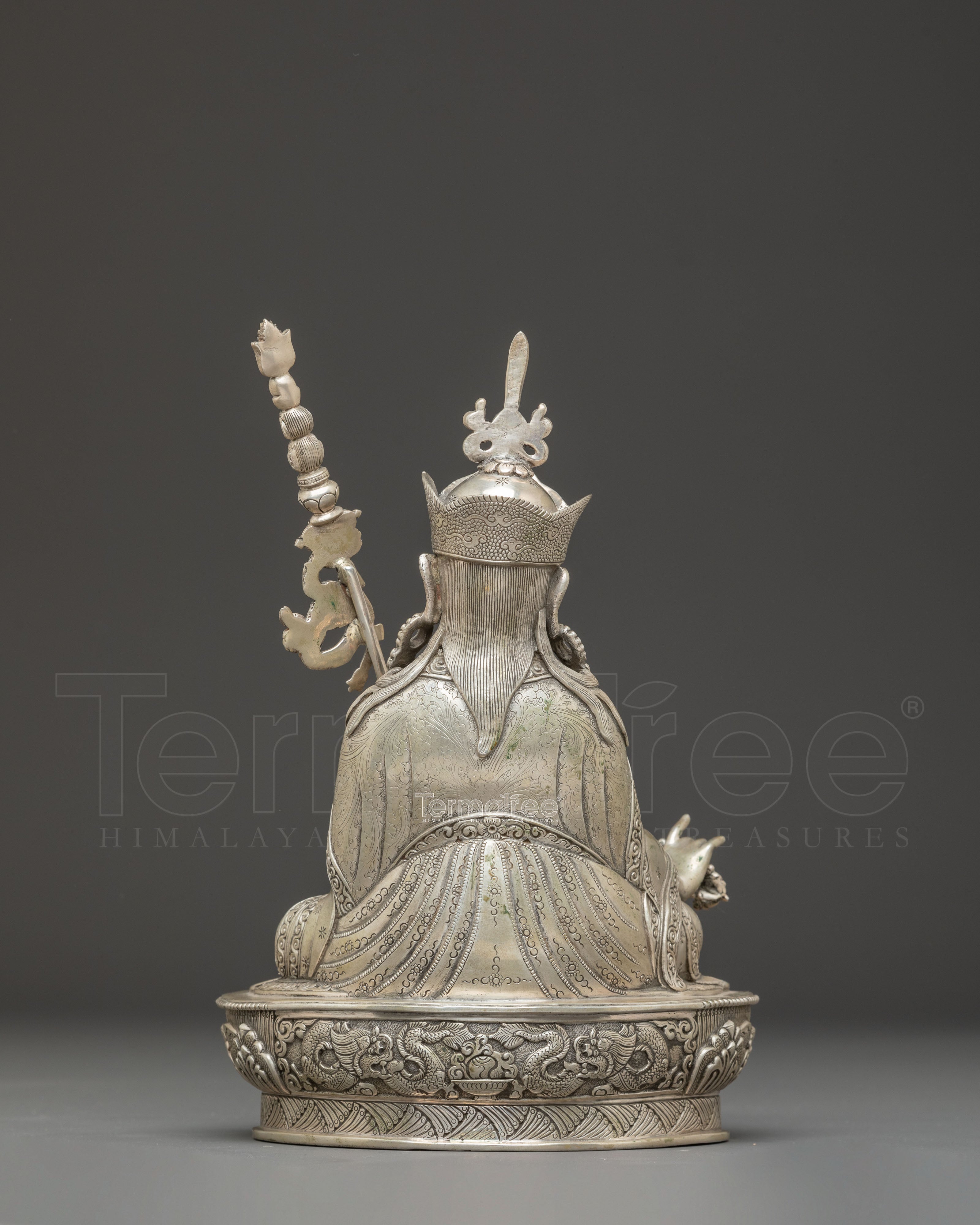 Guru Rinpoche Art, Protector of Dharma | Nepali Handcrafted Gold Icon