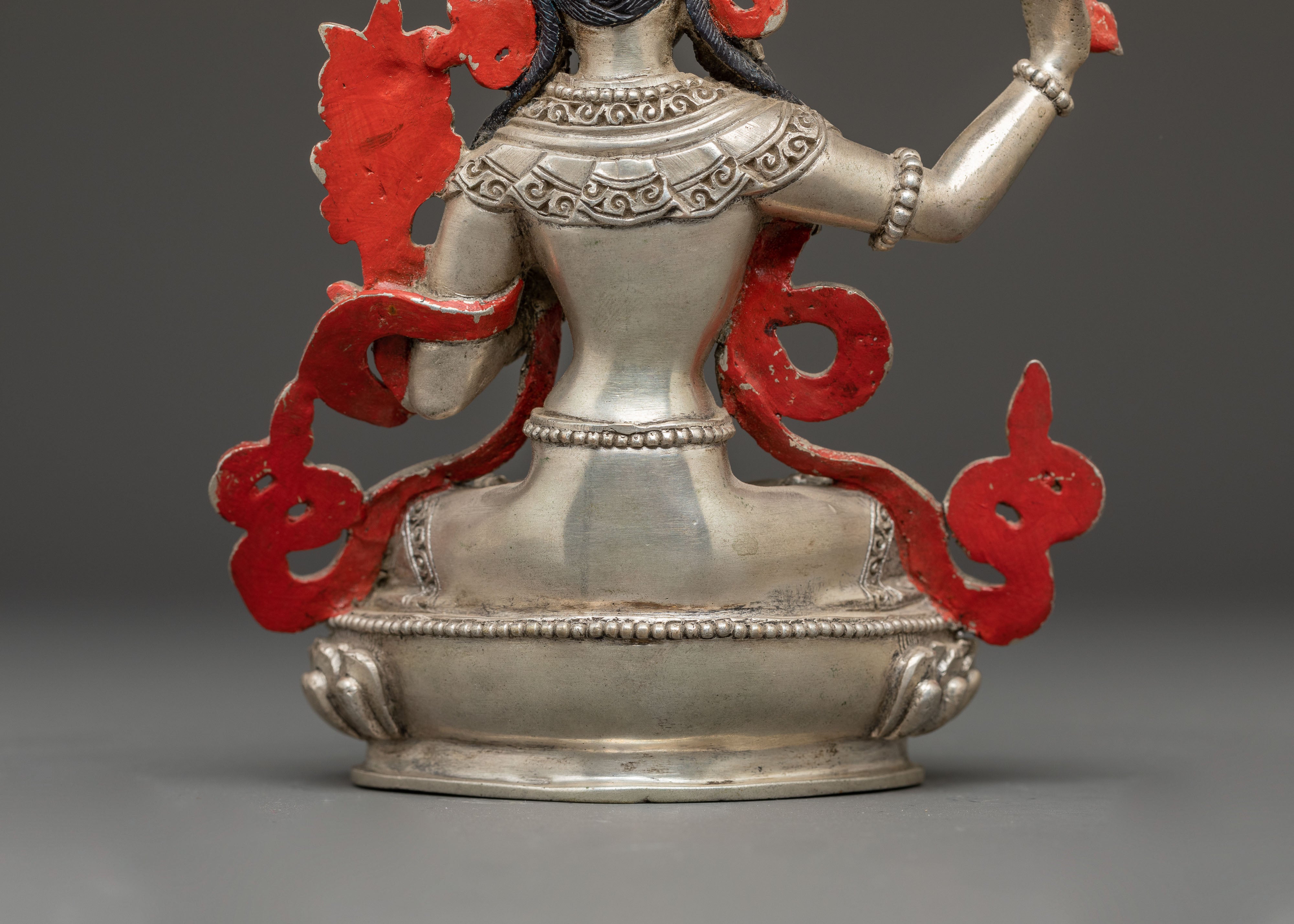 Silver Manjushri Statue: The Destroyer of Ignorance