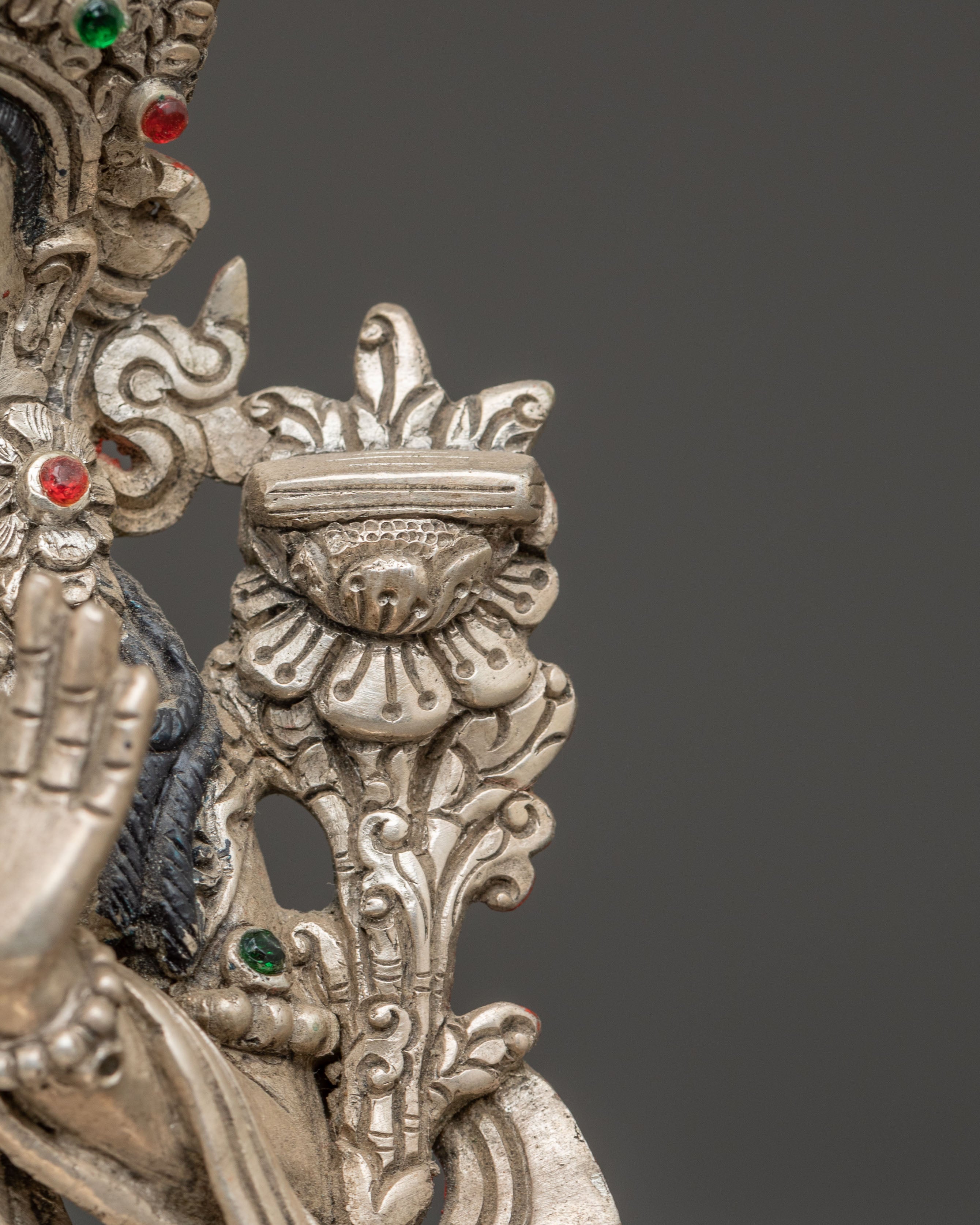 Silver Manjushri Statue: The Destroyer of Ignorance