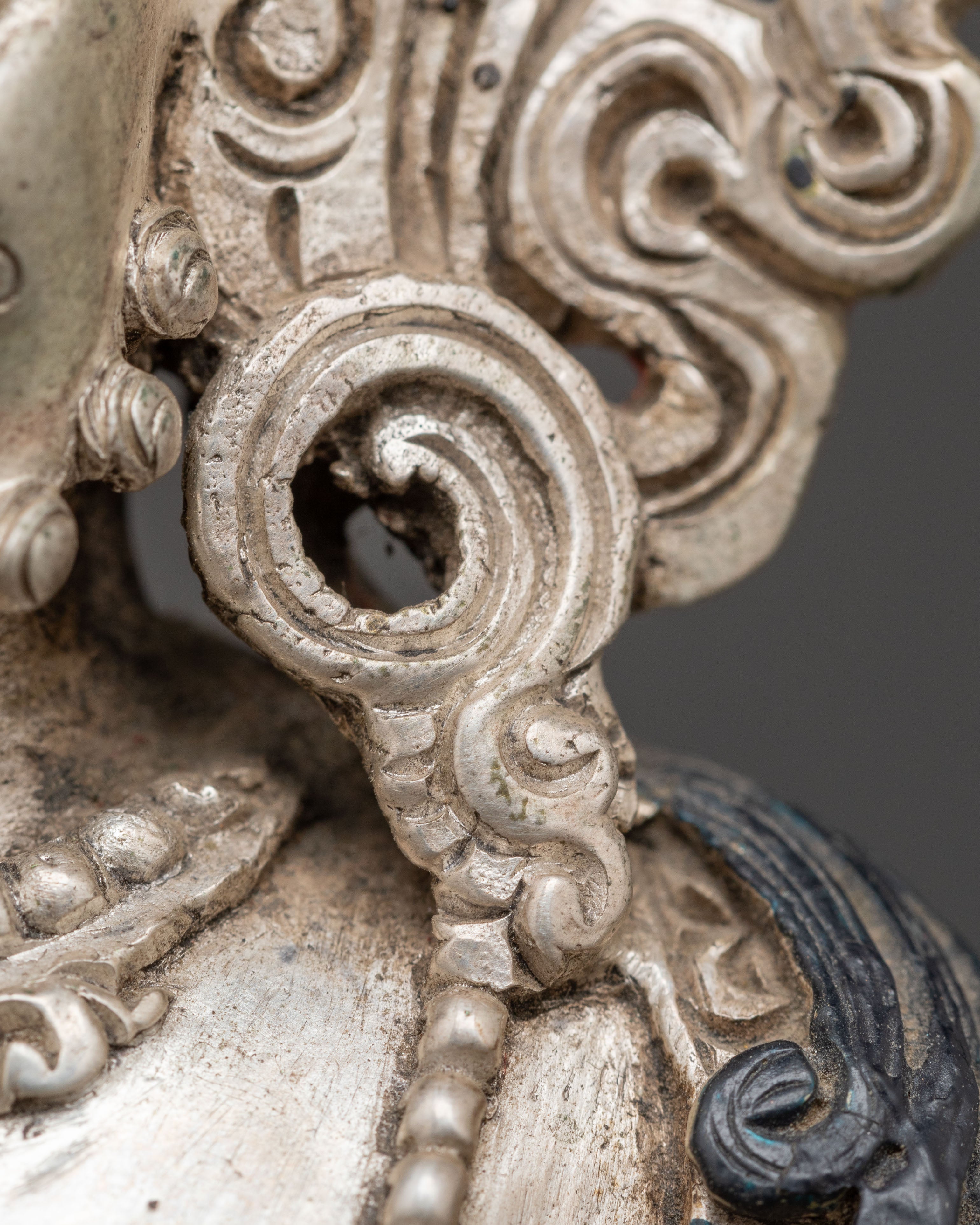 Silver Dzambhala Statue | Symbol of Abundance