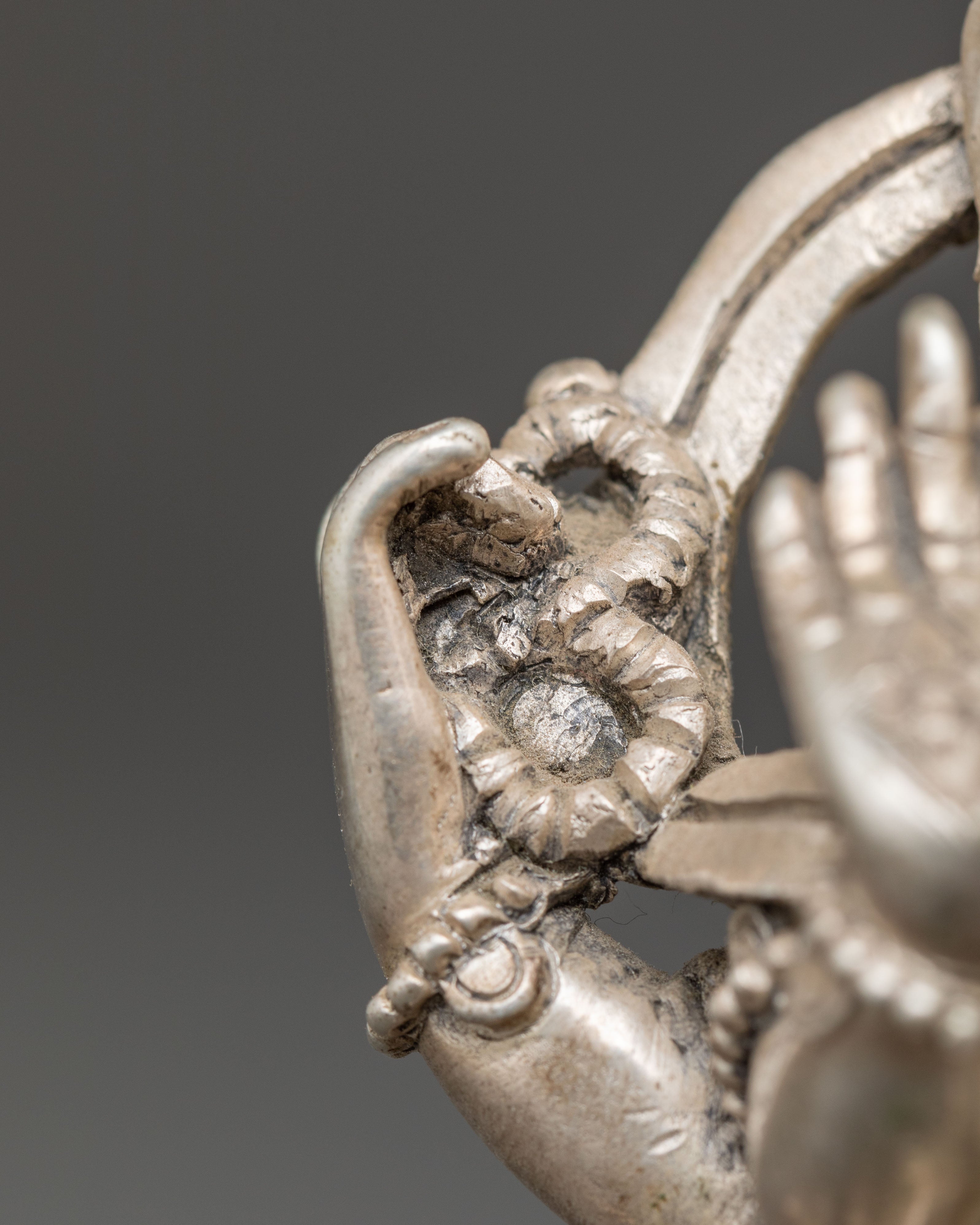 Silver Hindu Deity Ganesh Figurine | Elephant Headed Deity