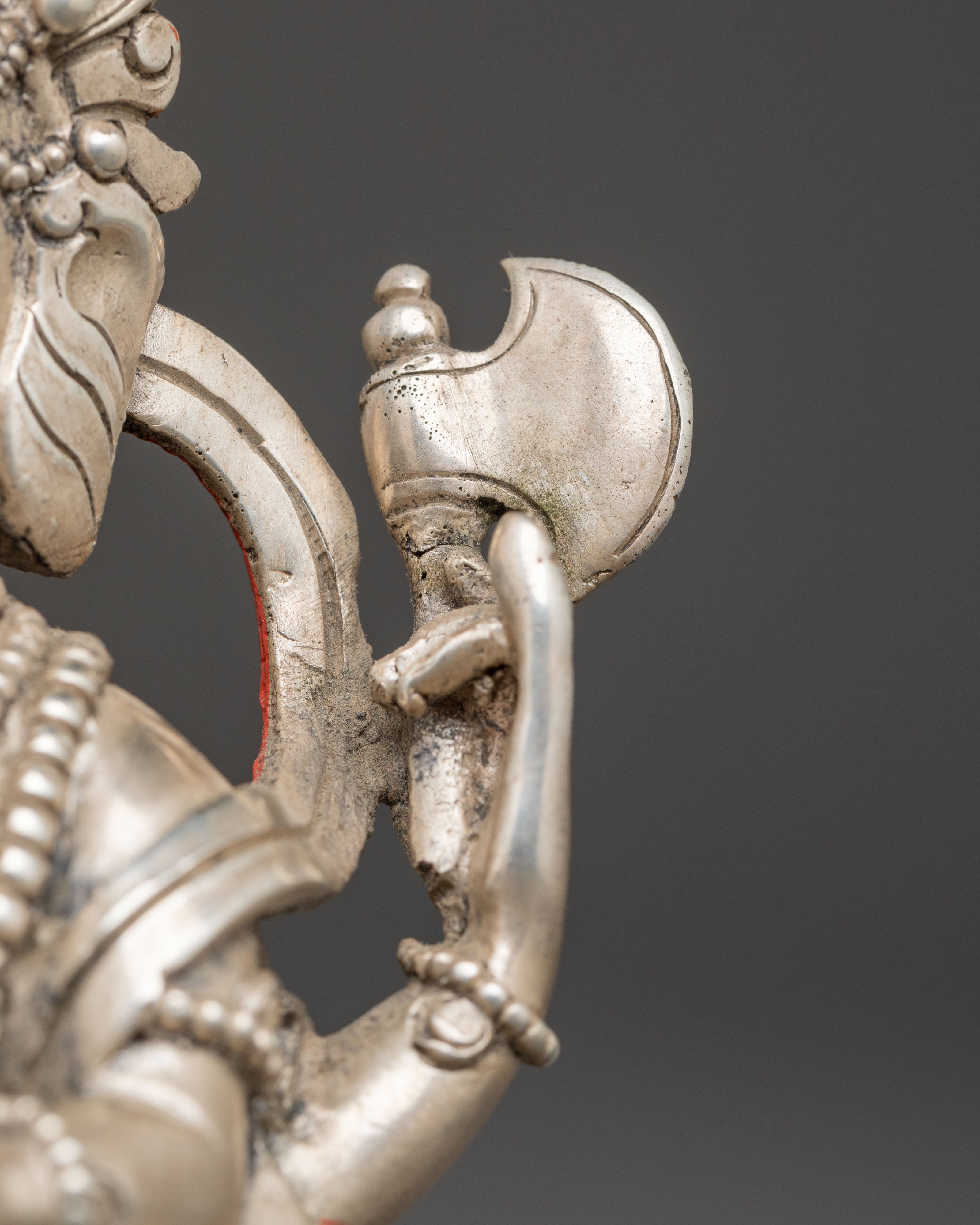 Silver Hindu Deity Ganesh Figurine | Elephant Headed Deity