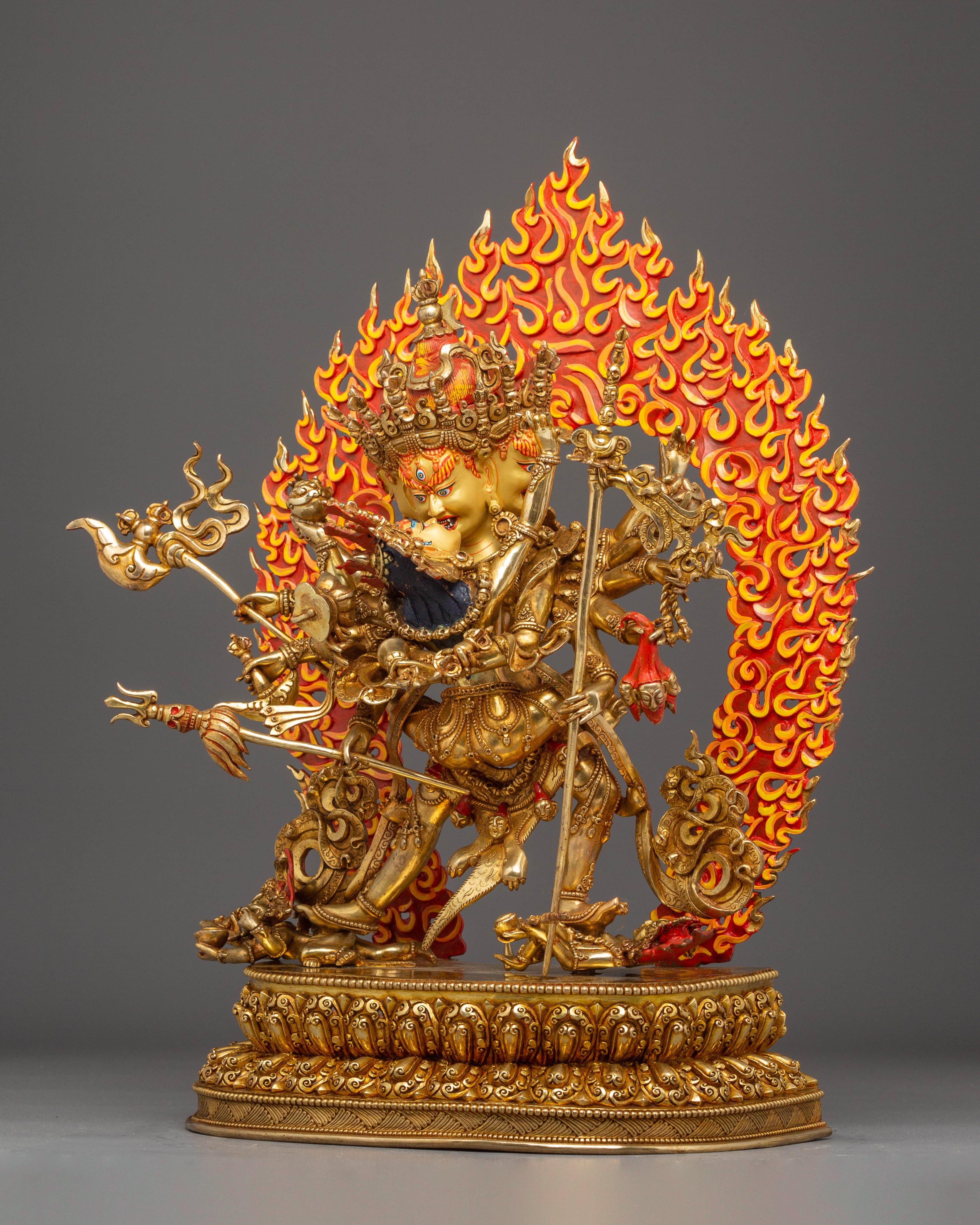 Chakrasambhara with Consort Gold and Copper Statue