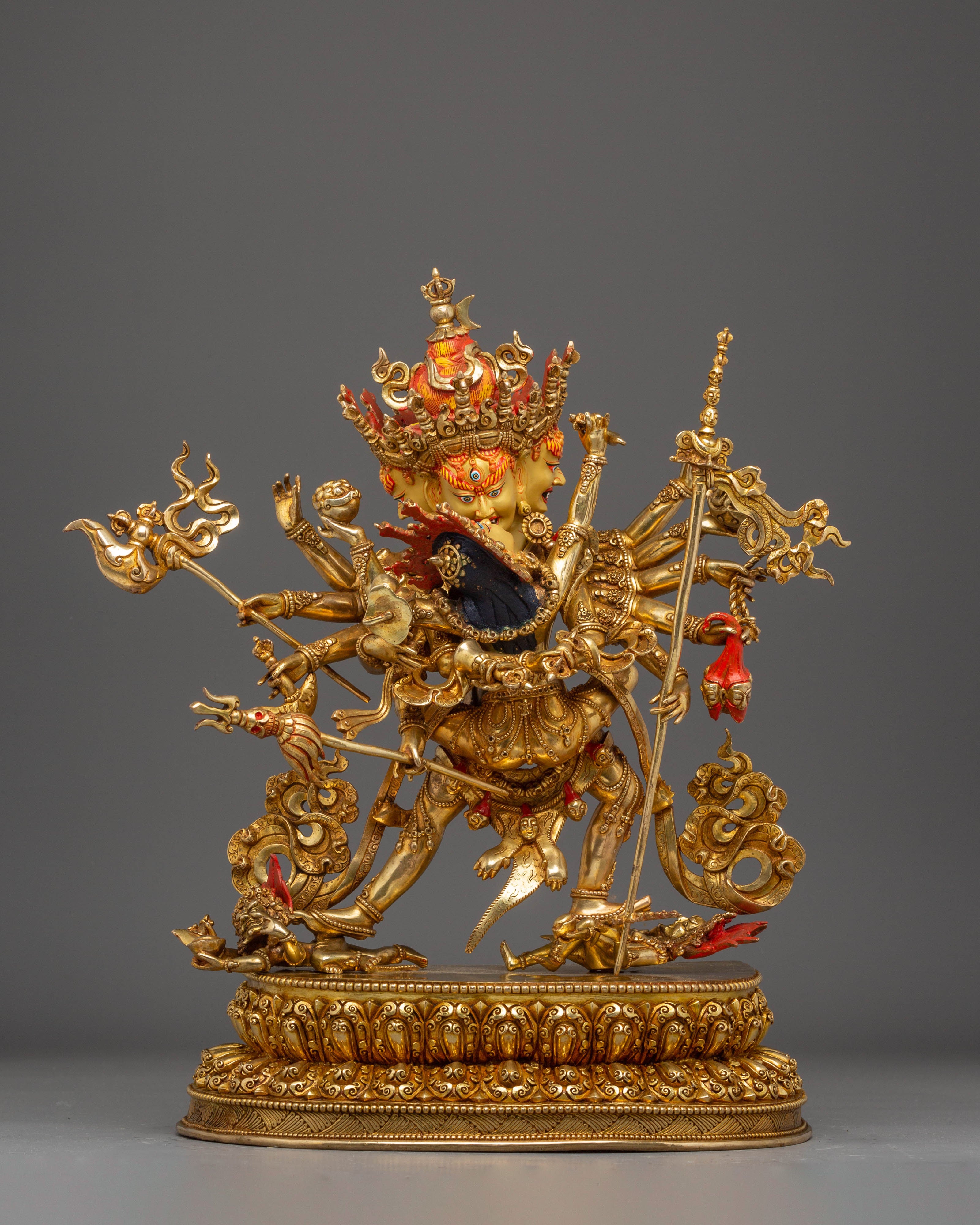 Chakrasambhara with Consort Gold and Copper Statue