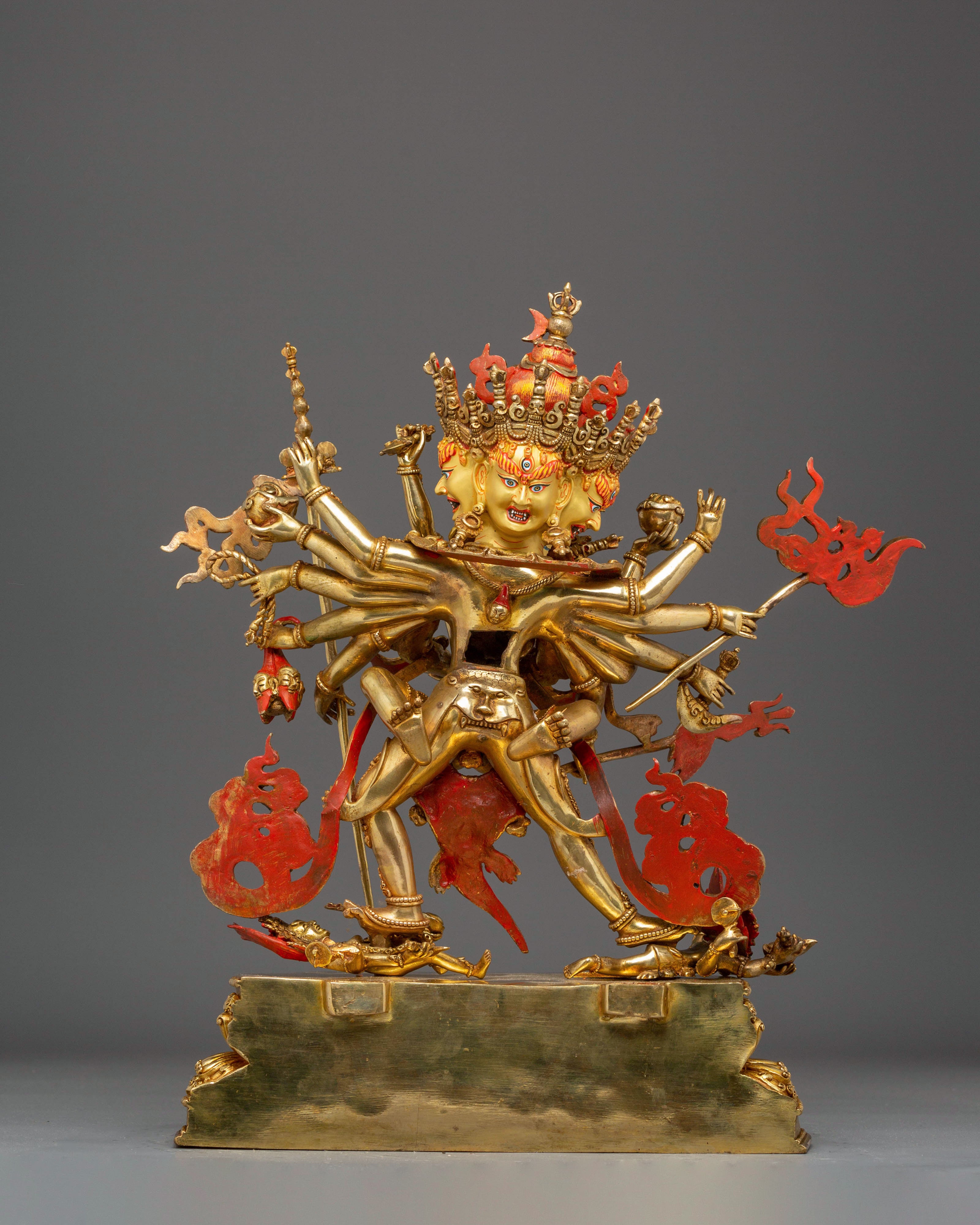 Chakrasambhara with Consort Gold and Copper Statue