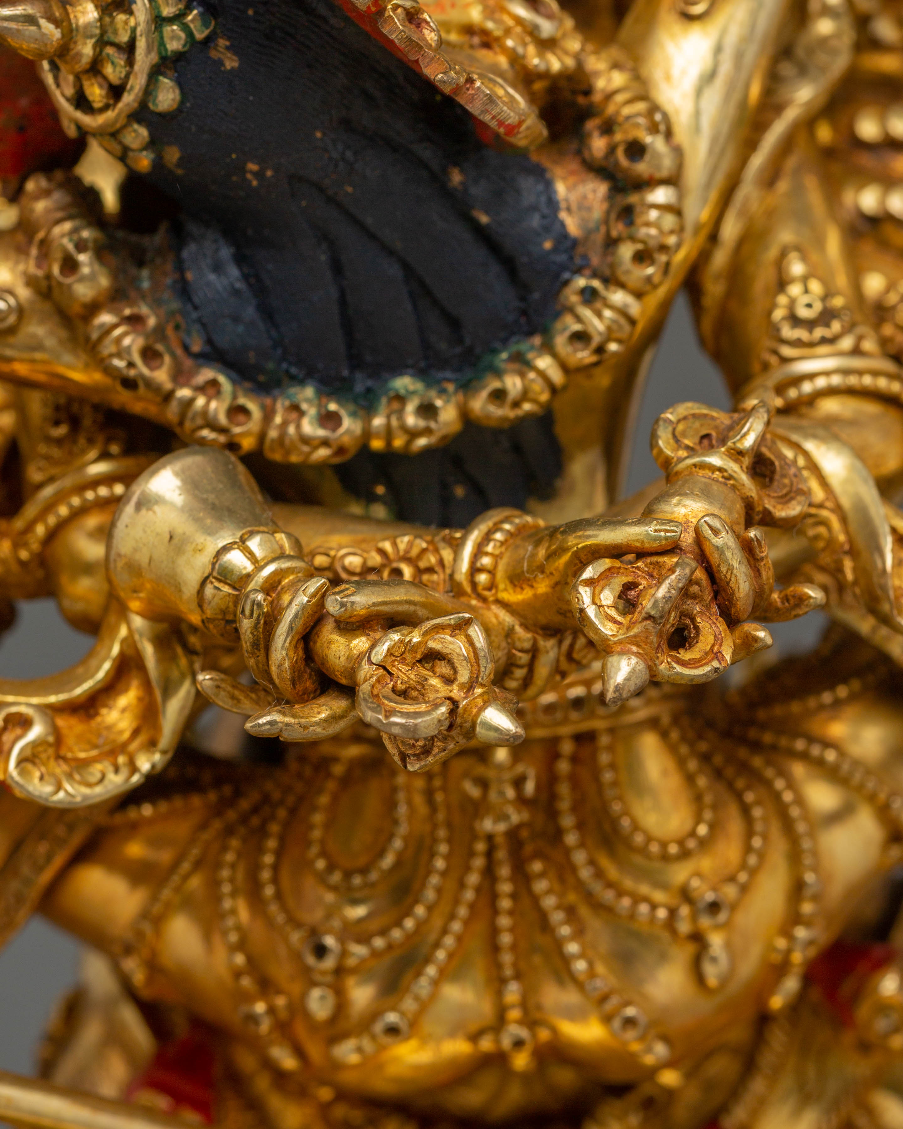 Chakrasambhara with Consort Gold and Copper Statue