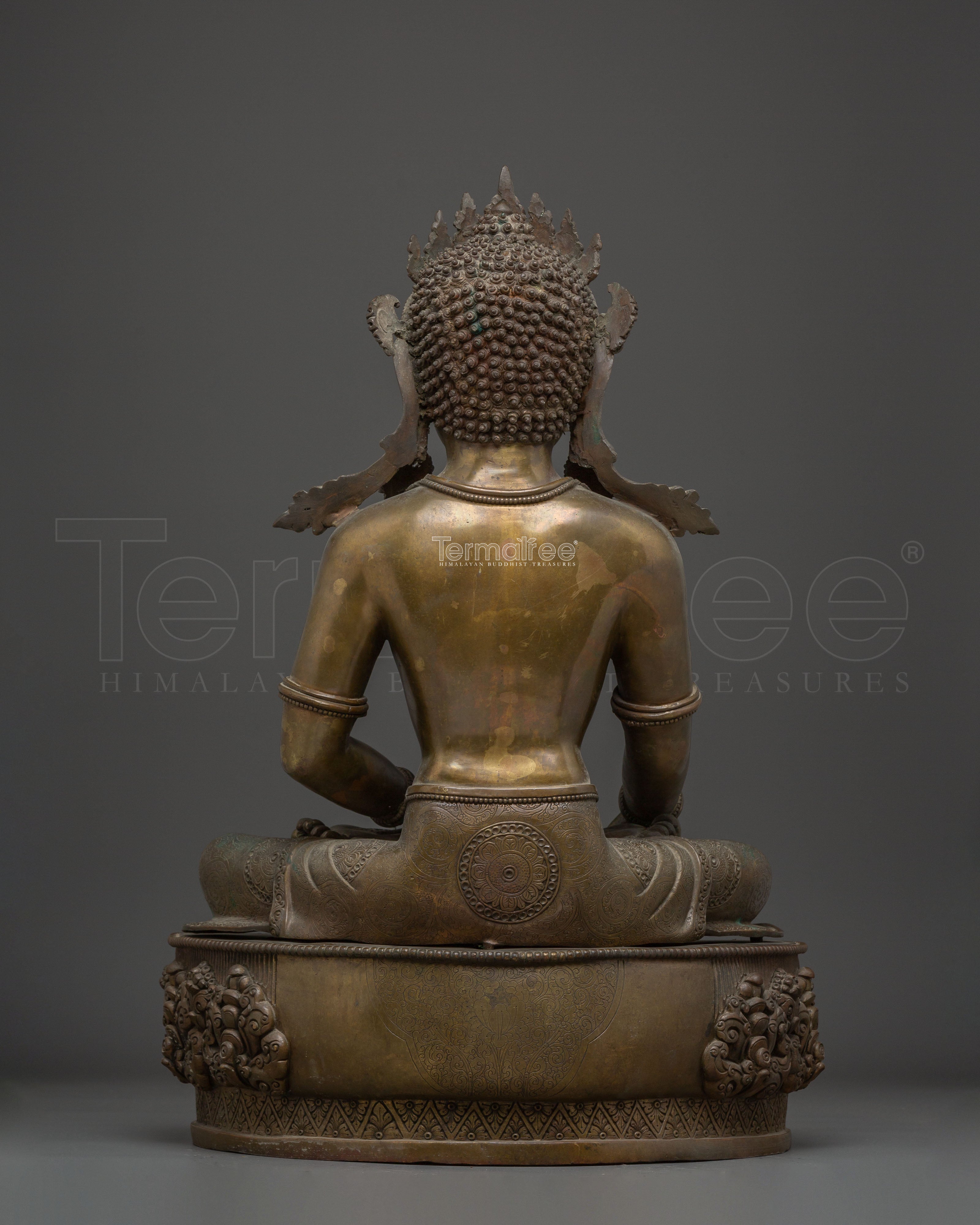 Statue of Amitabha Buddha: Copper Handmade Statue