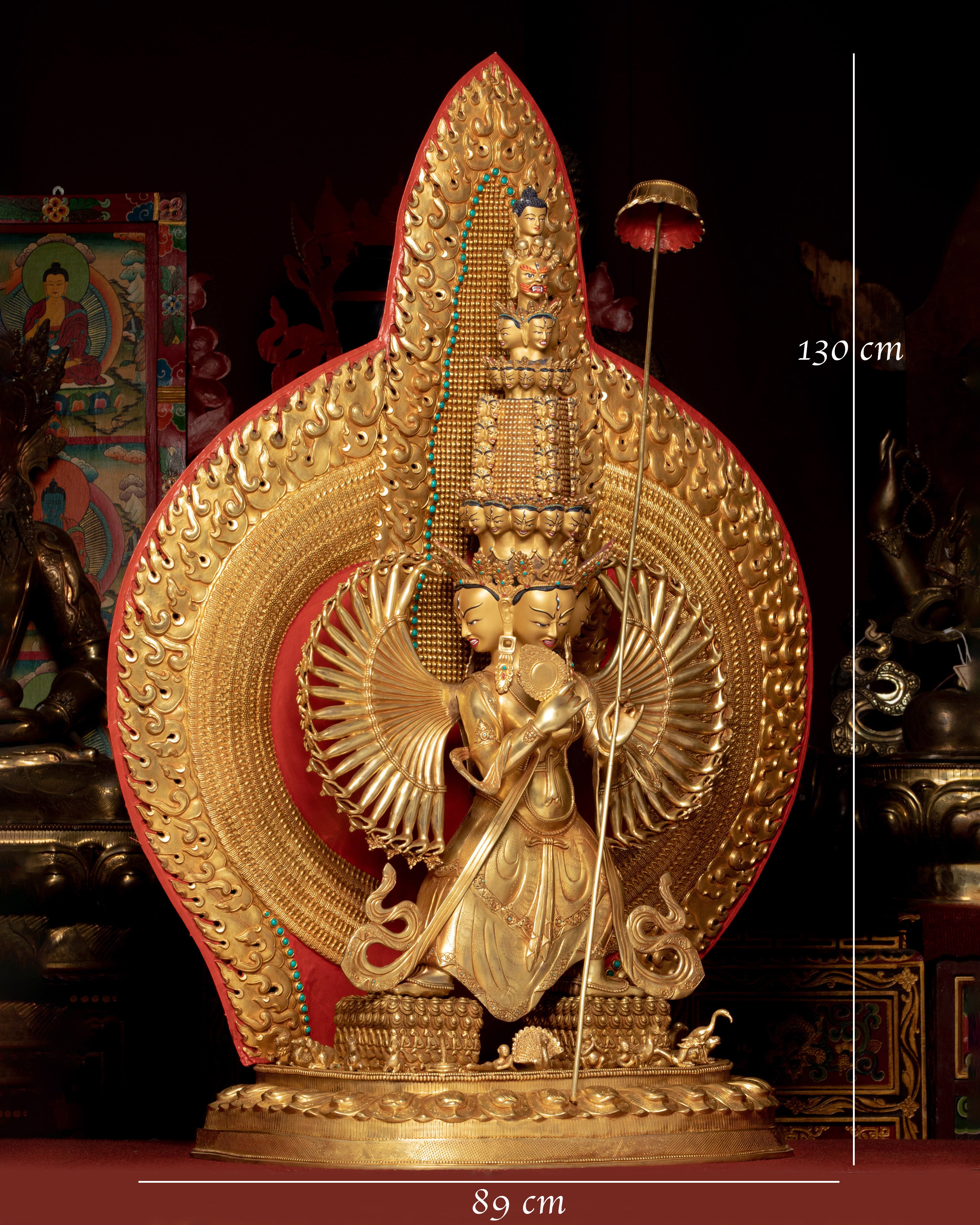 Magnificent 1000 Armed Dukar Statue | Bodhisattva of Protection