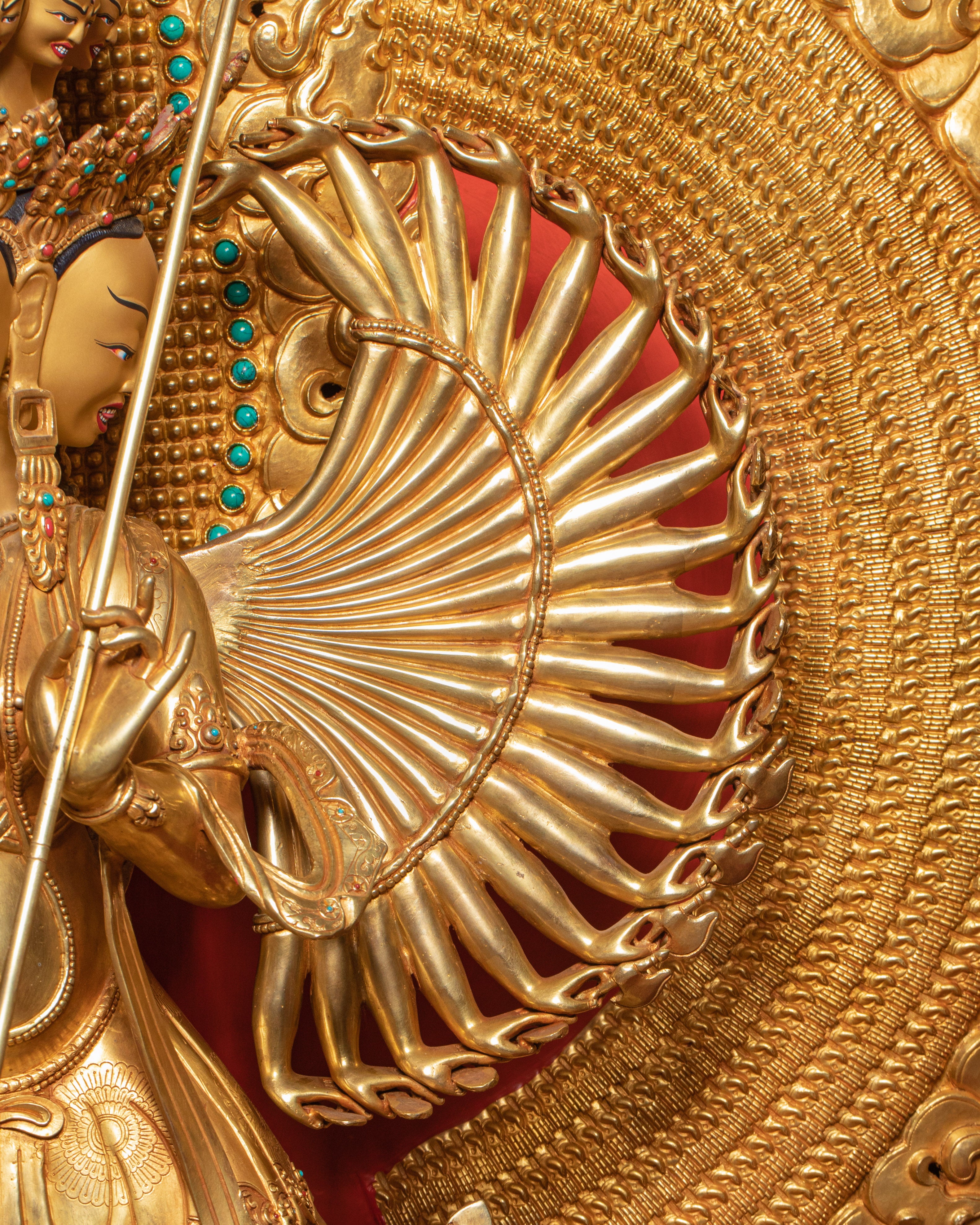 Magnificent 1000 Armed Dukar Statue | Bodhisattva of Protection