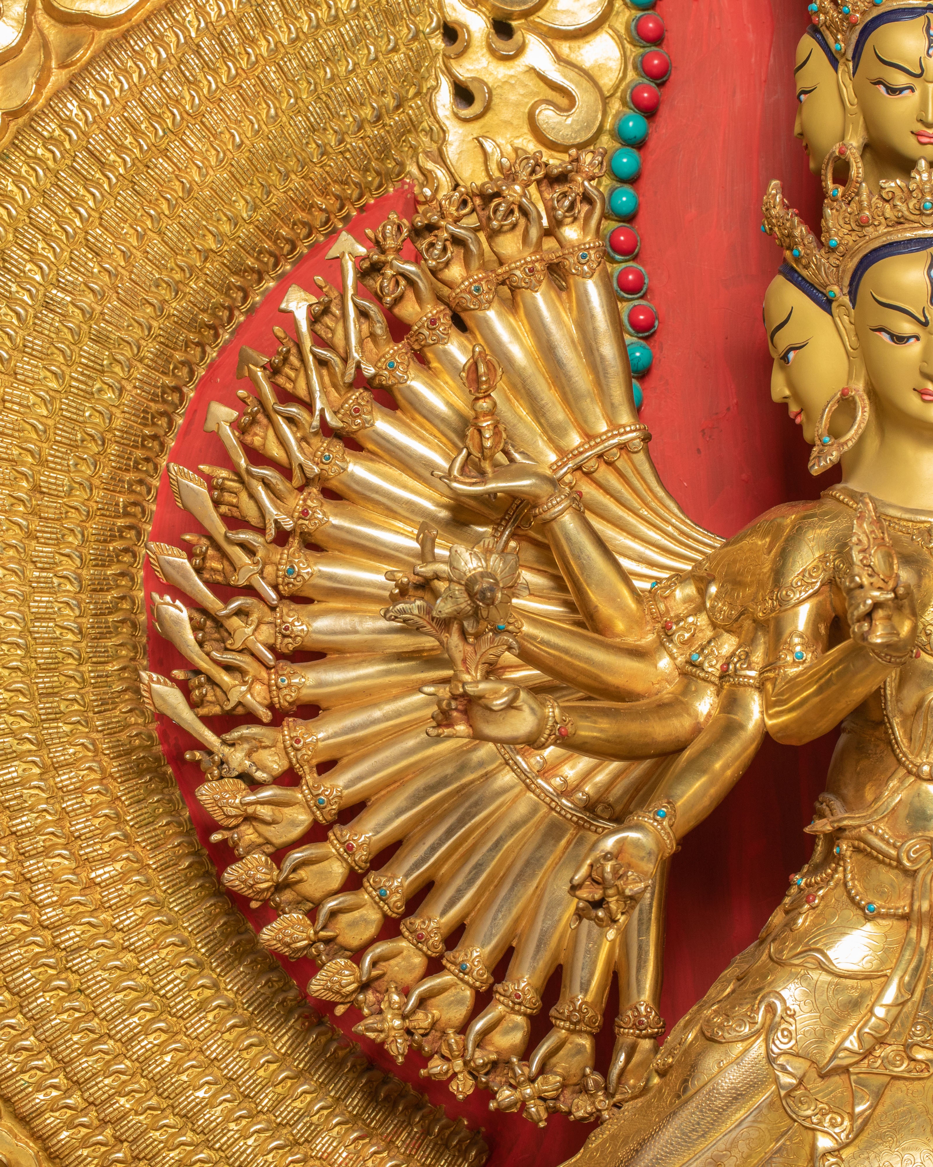 Majestic Life-Size 1000 Armed Dukar Statue | Art of Sitatapatra