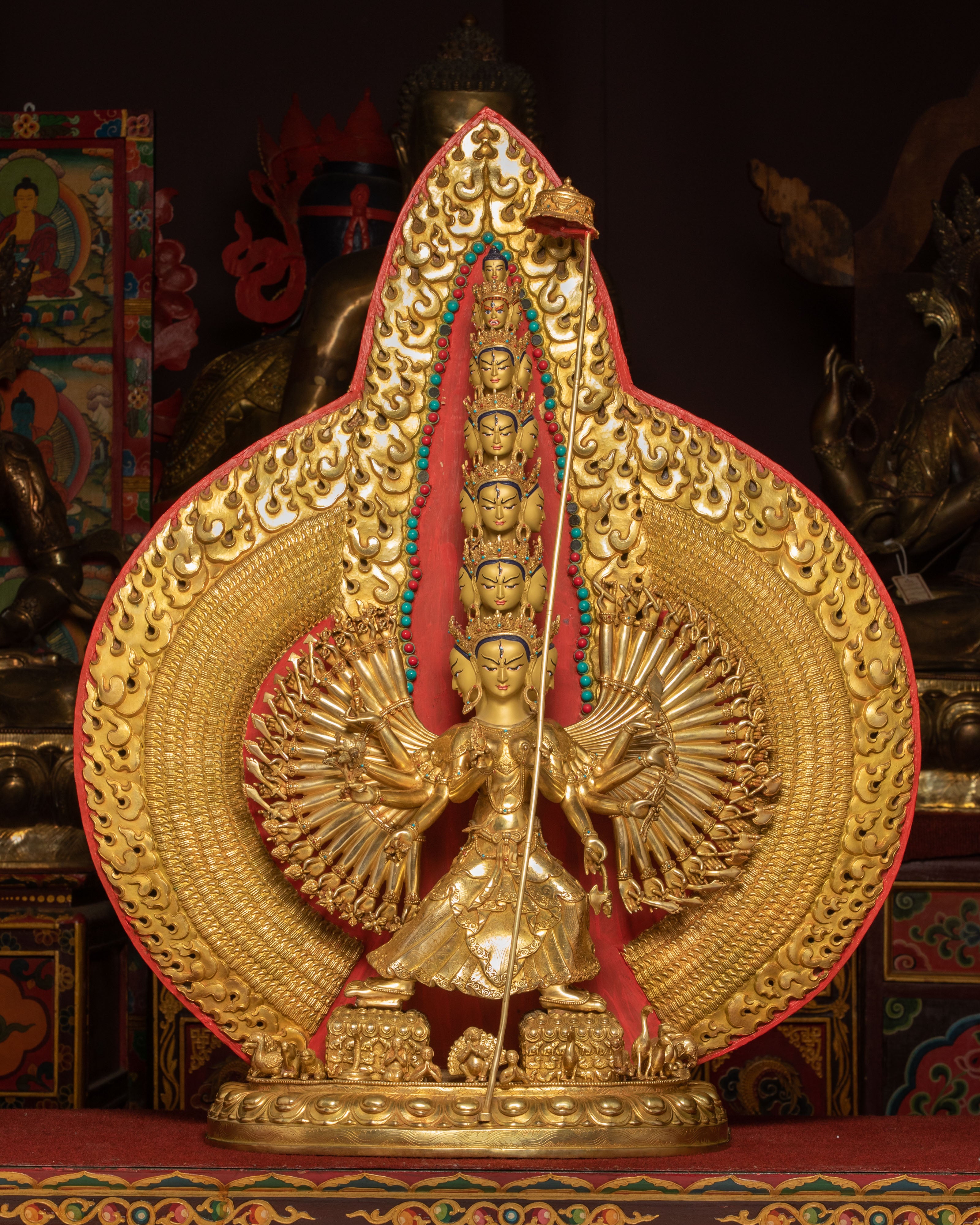 Majestic Life-Size 1000 Armed Dukar Statue