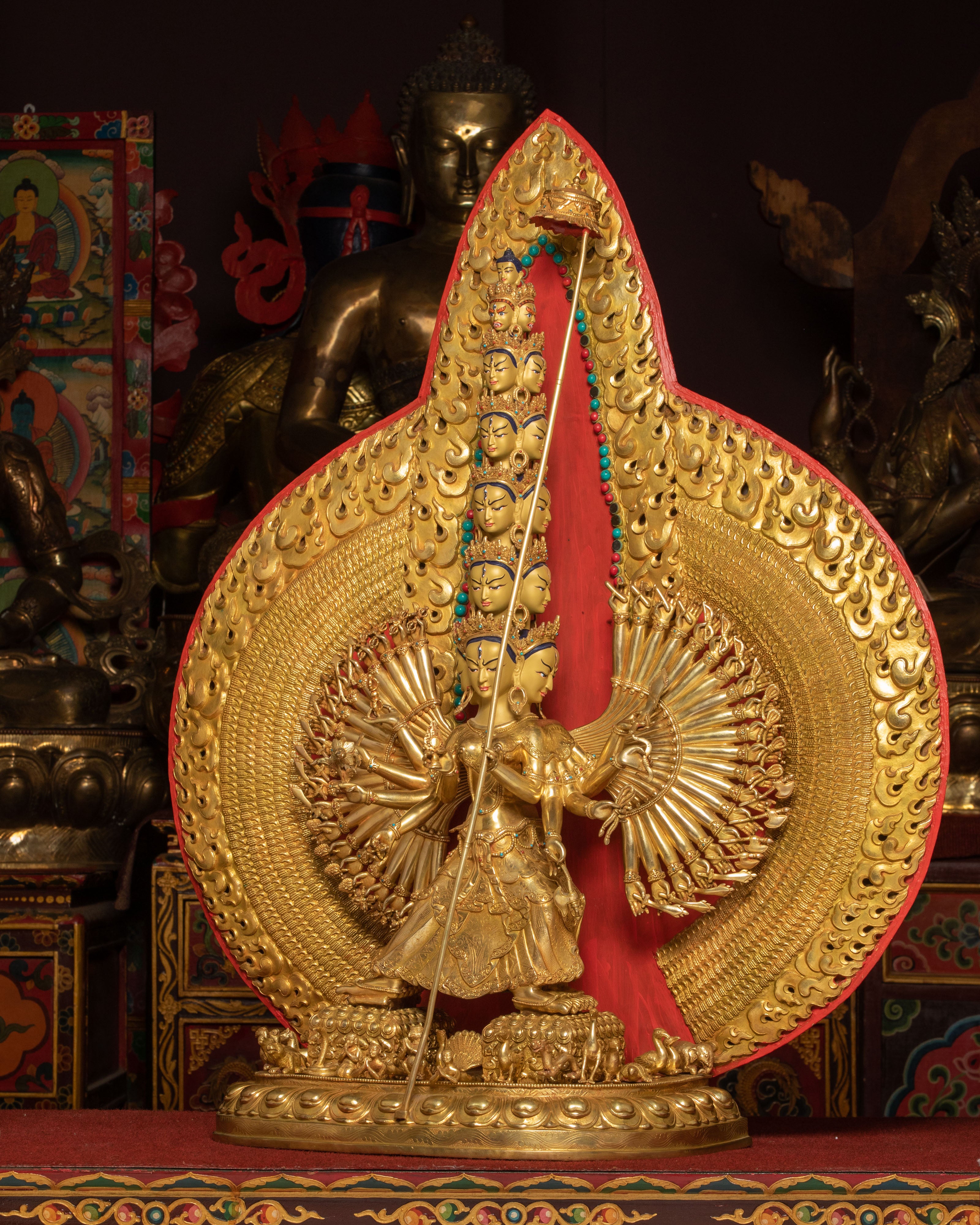 Majestic Life-Size 1000 Armed Dukar Statue | Art of Sitatapatra