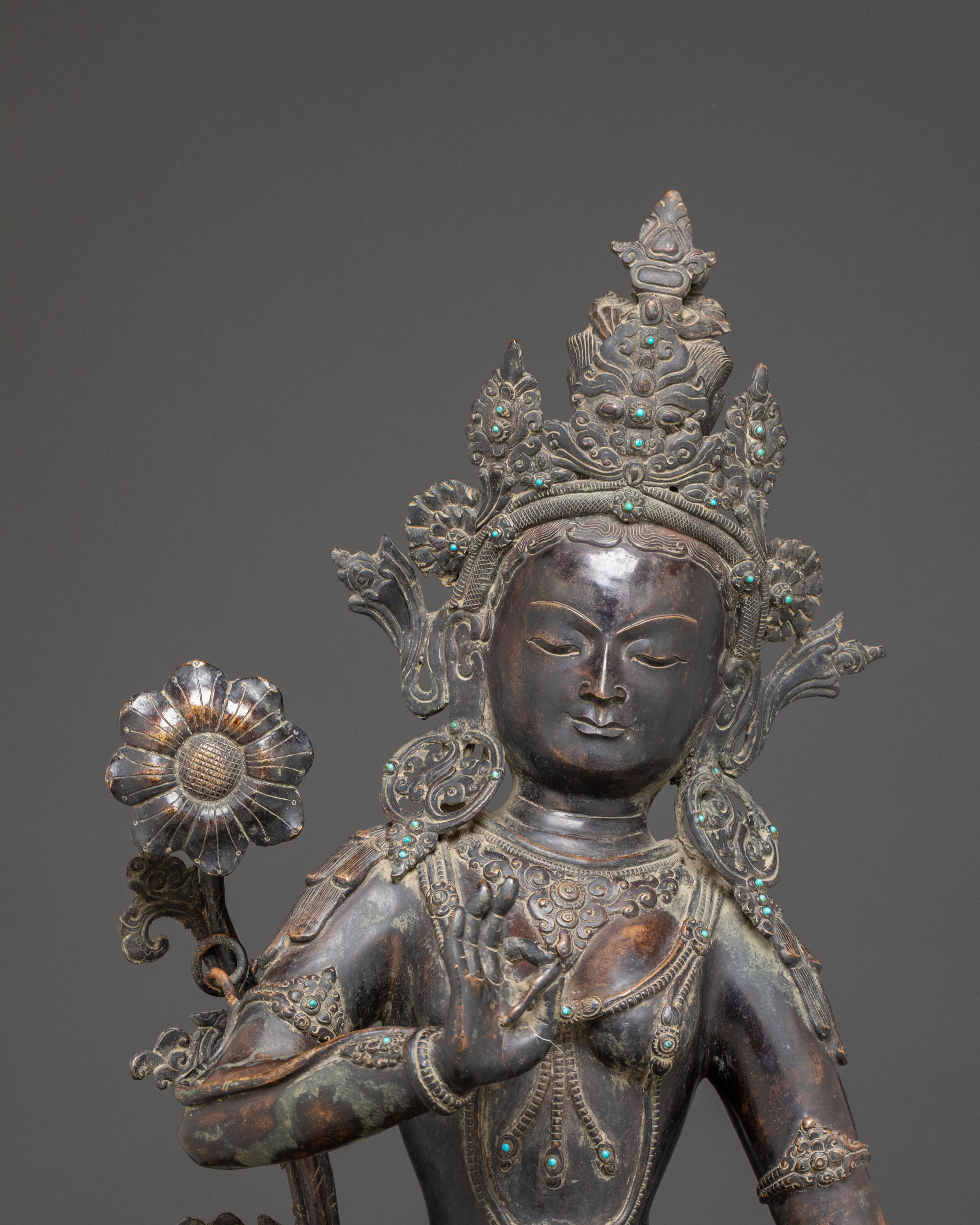 Himalayan Standing Tara Artwork | Compassionate Tibetan Deity