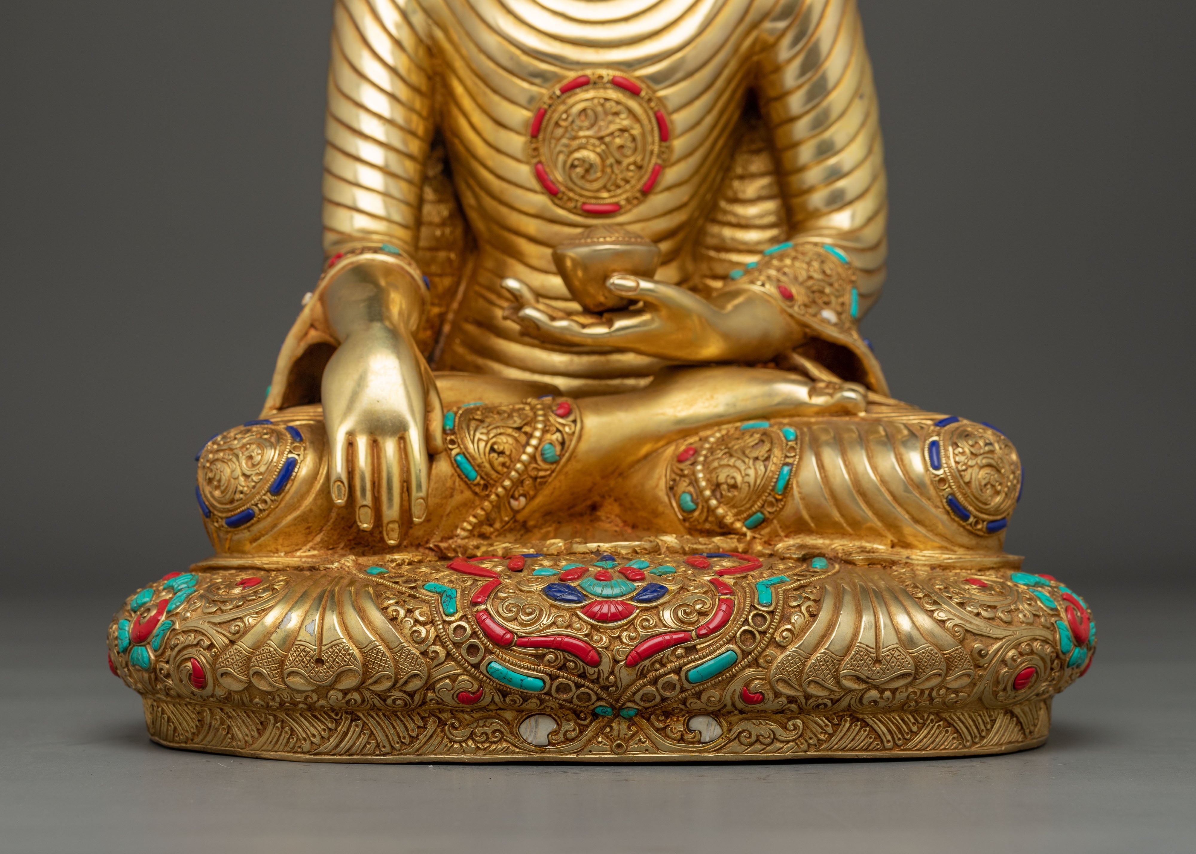 16.5 Inch Shakyamuni Buddha Copper Statue