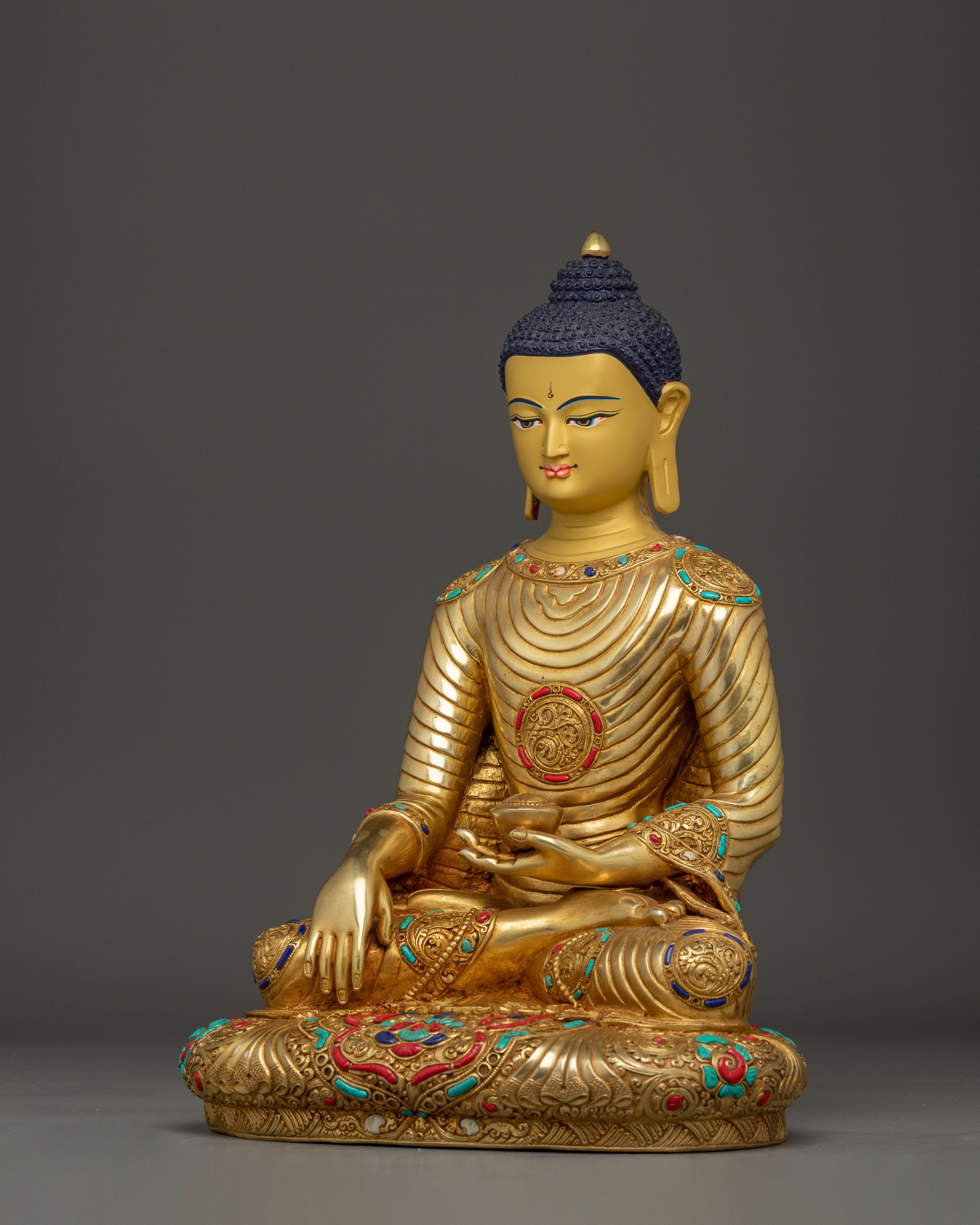 16.5 Inch Shakyamuni Buddha Copper Statue