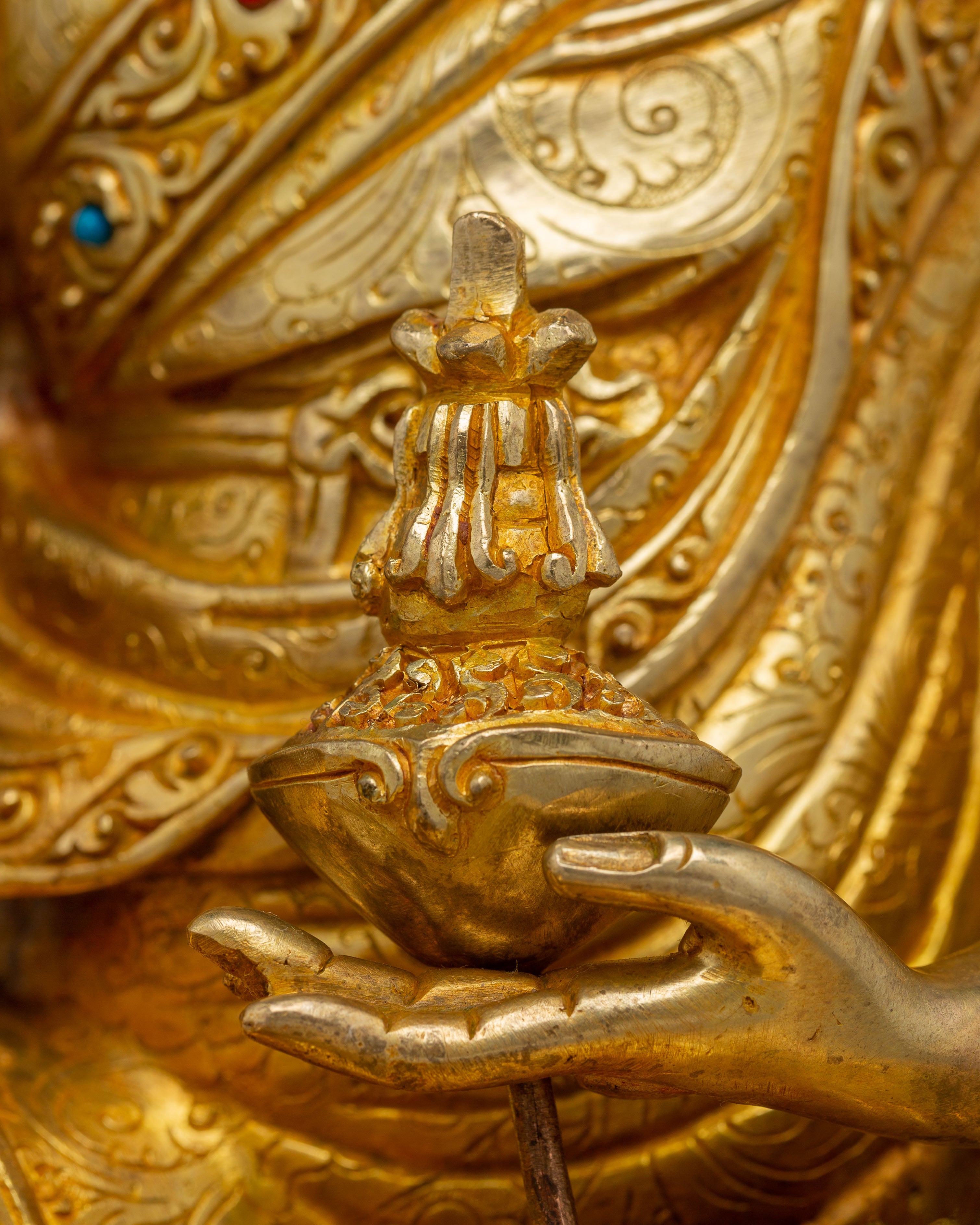 14.6 Inch Statue of Guru Rinpoche | Lotus Born Guru