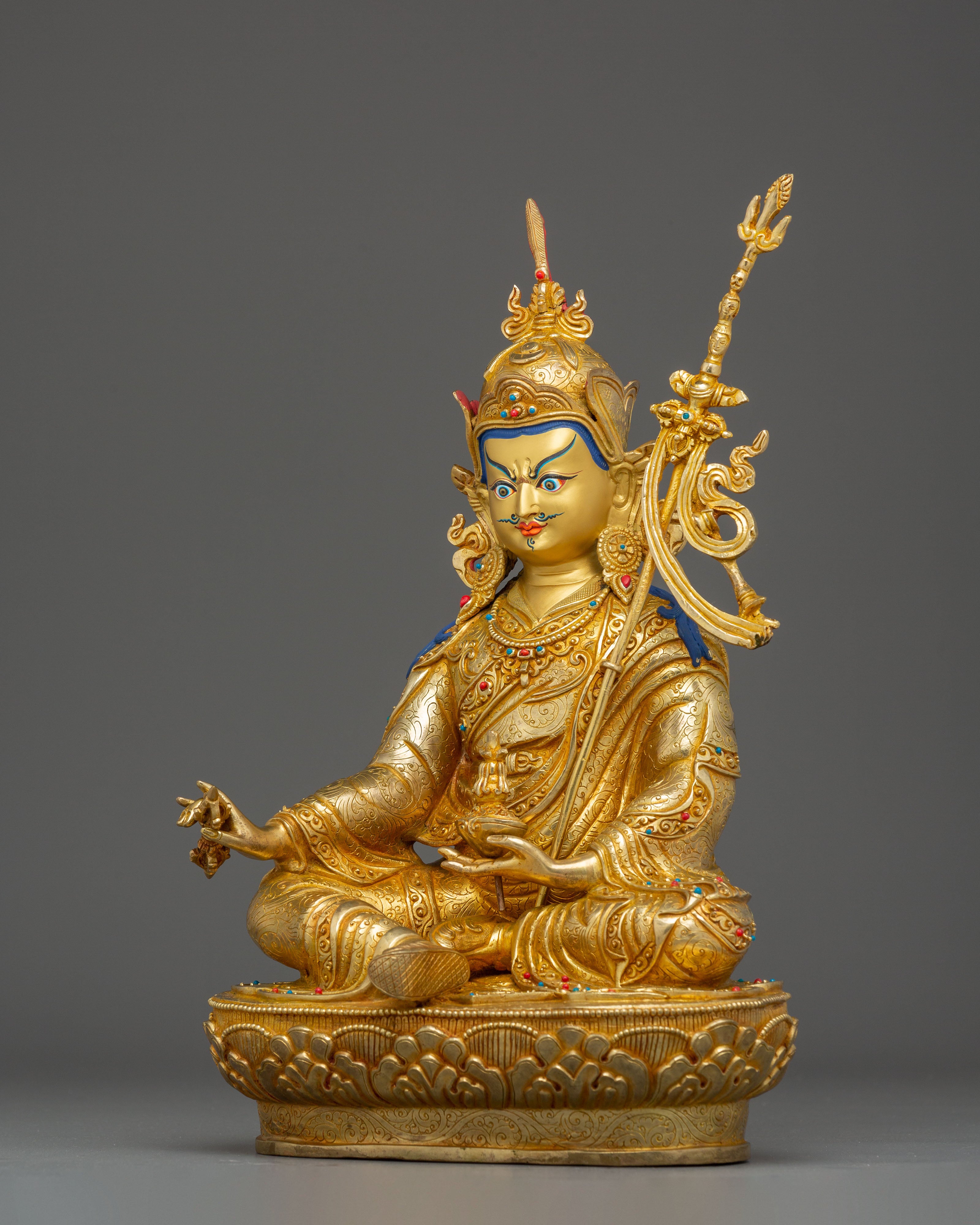 14.6 Inch Statue of Guru Rinpoche | Lotus Born Guru