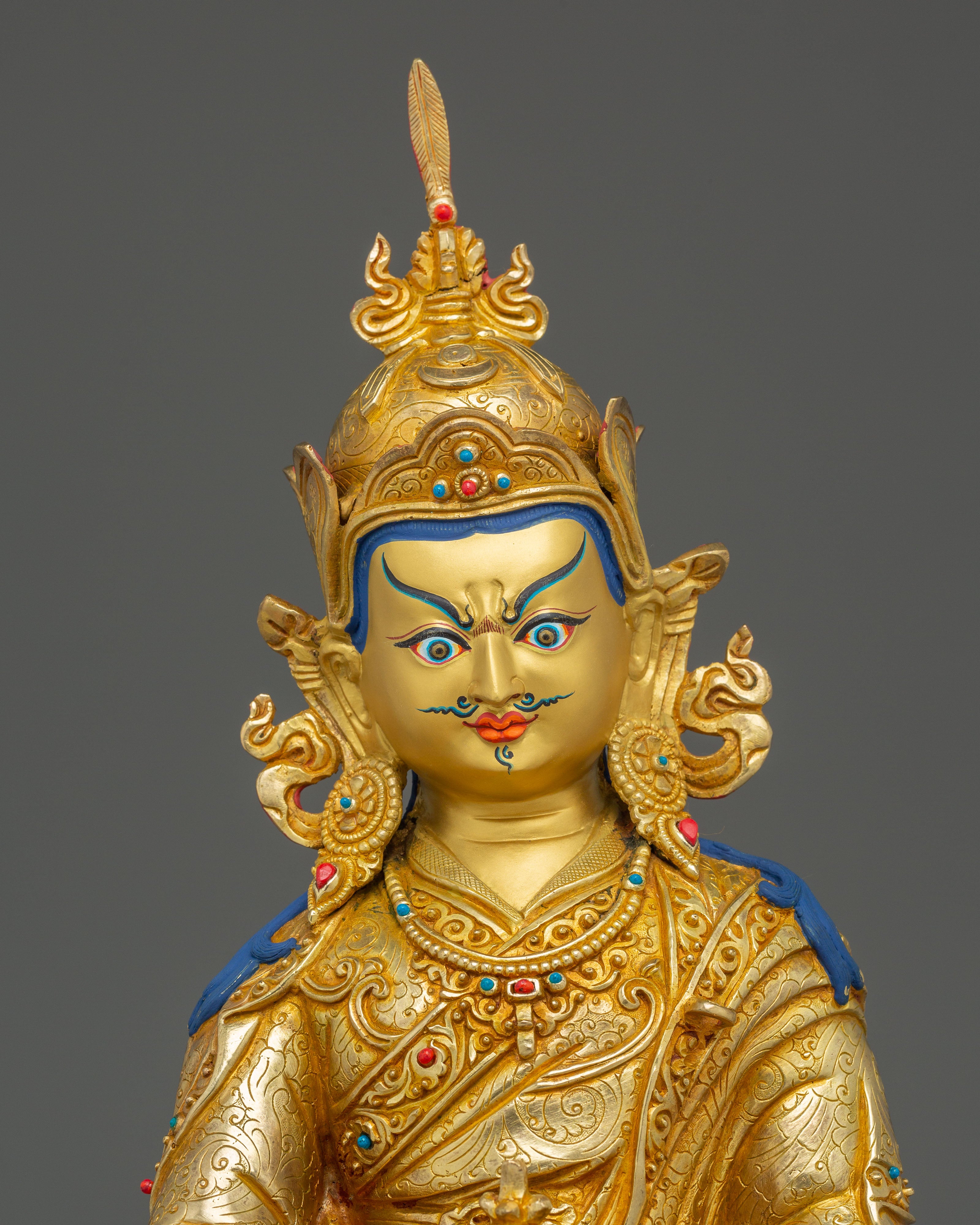 14.6 Inch Statue of Guru Rinpoche | Lotus Born Guru