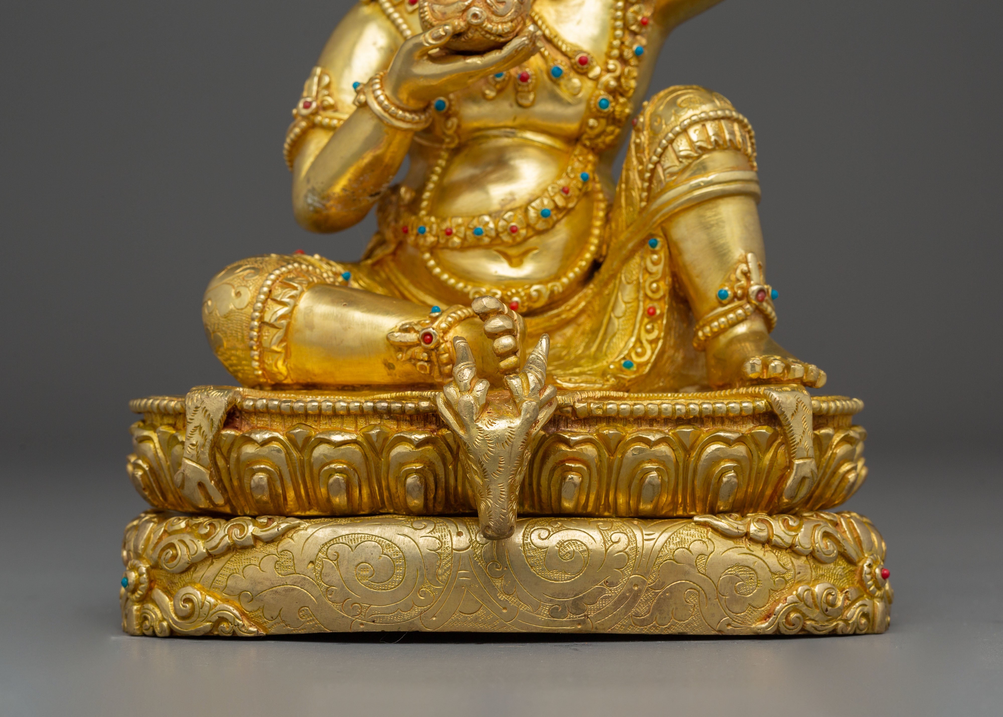 Handcrafted Virupa Mahasiddha Art - Buddhist Master Sculpture