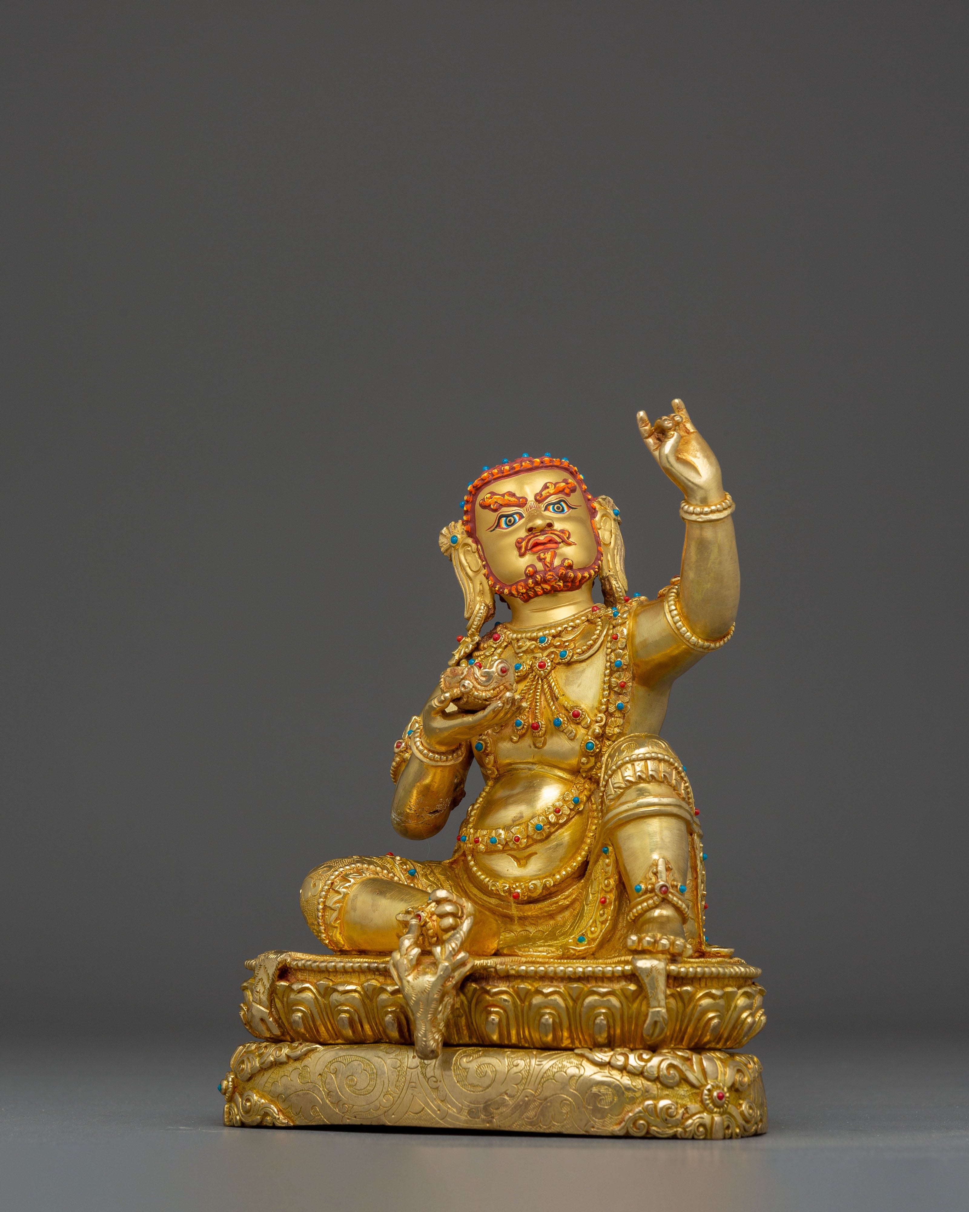 Handcrafted Virupa Mahasiddha Art - Buddhist Master Sculpture