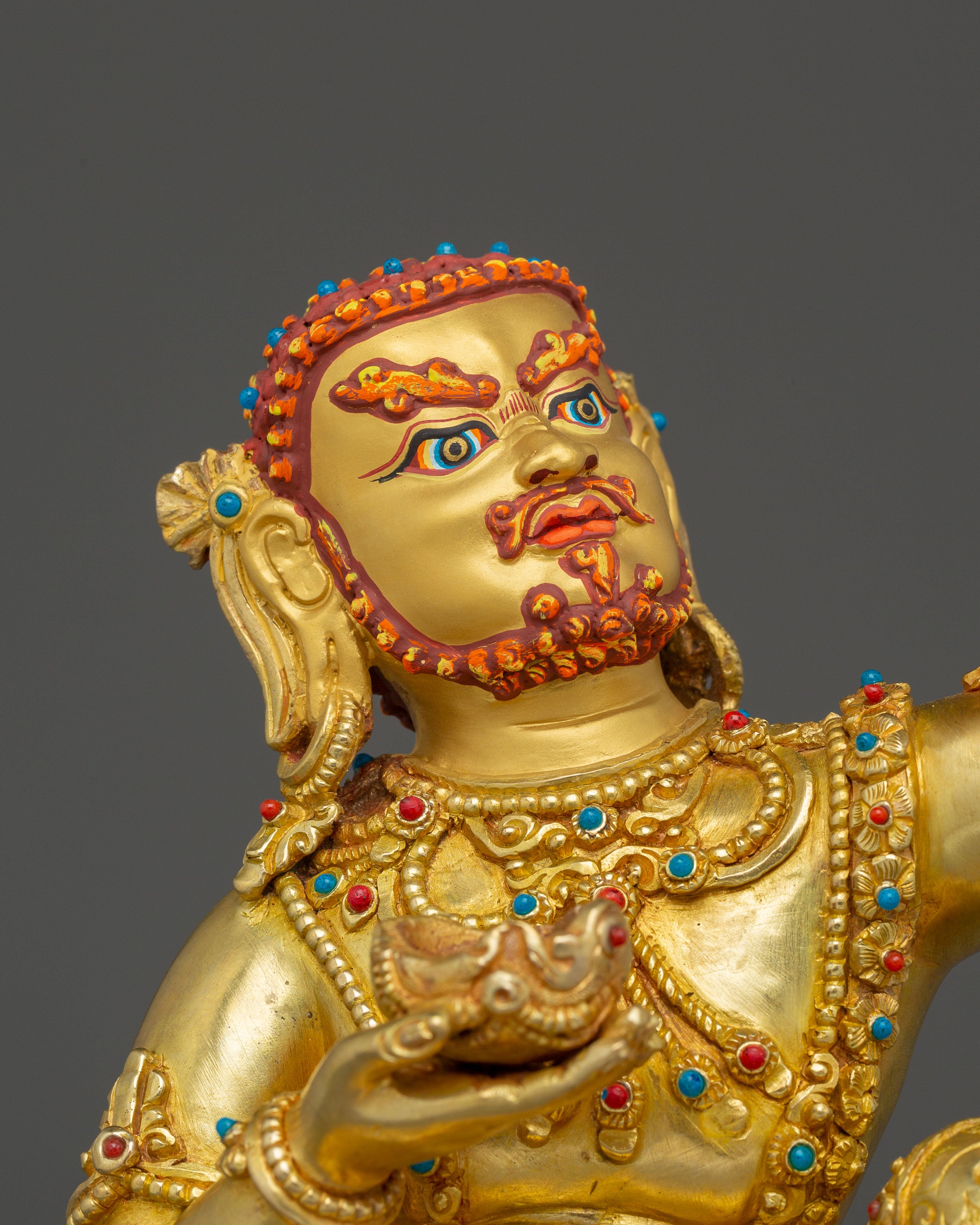 Handcrafted Virupa Mahasiddha Art - Buddhist Master Sculpture