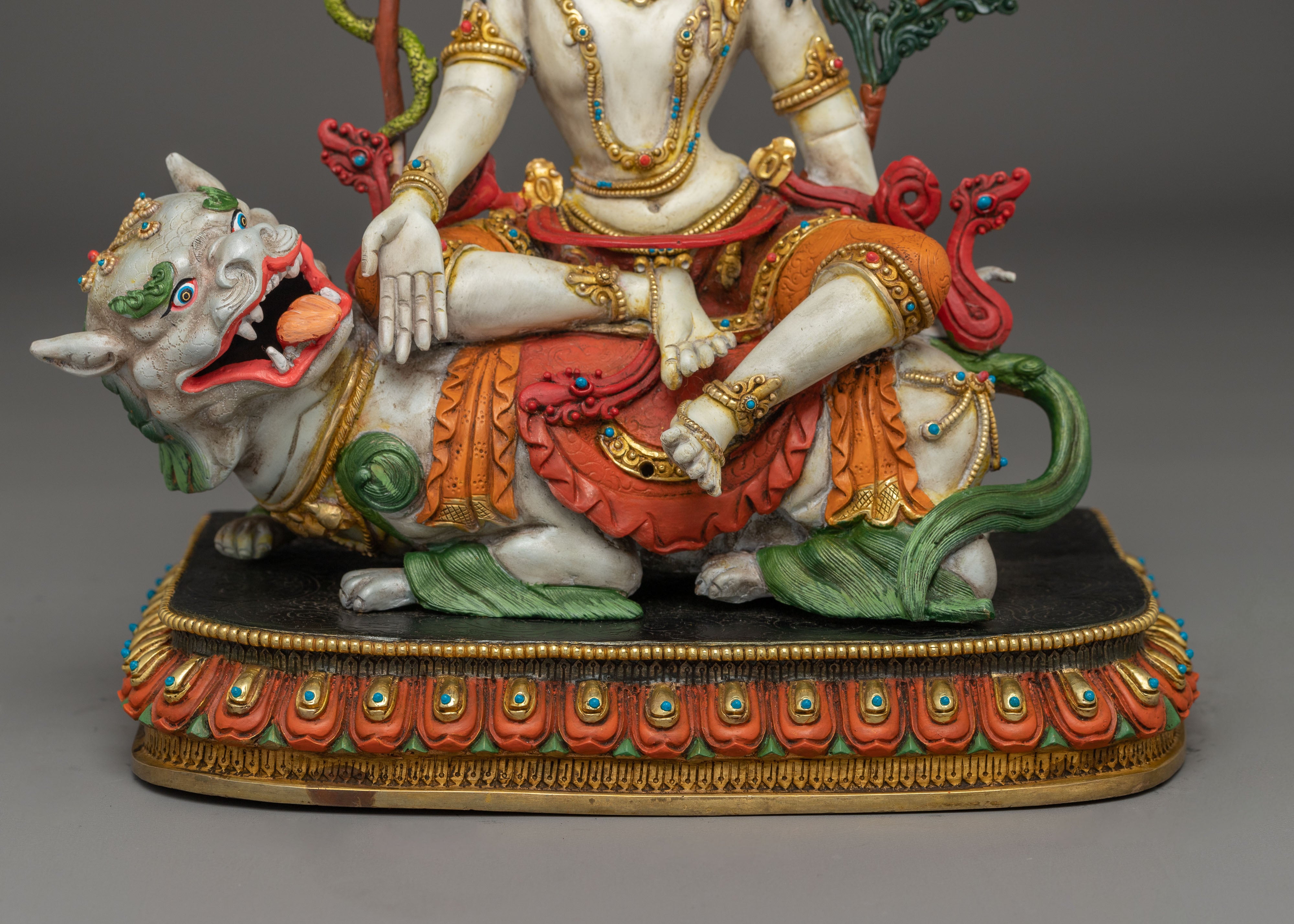 Simhanada Manjushri Statue: Supreme Wisdom Bodhisattva