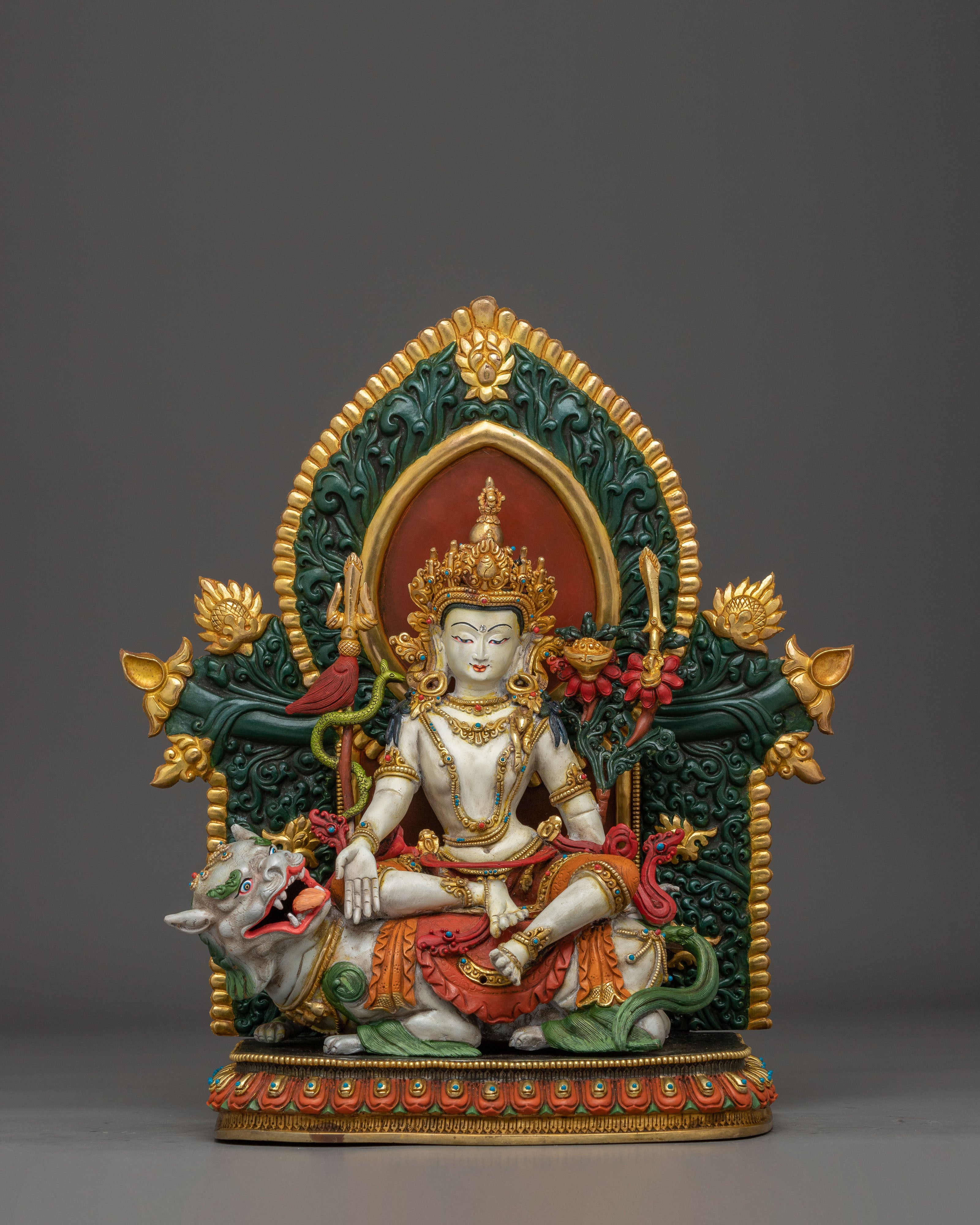 Simhanada Manjushri Statue: Supreme Wisdom Bodhisattva