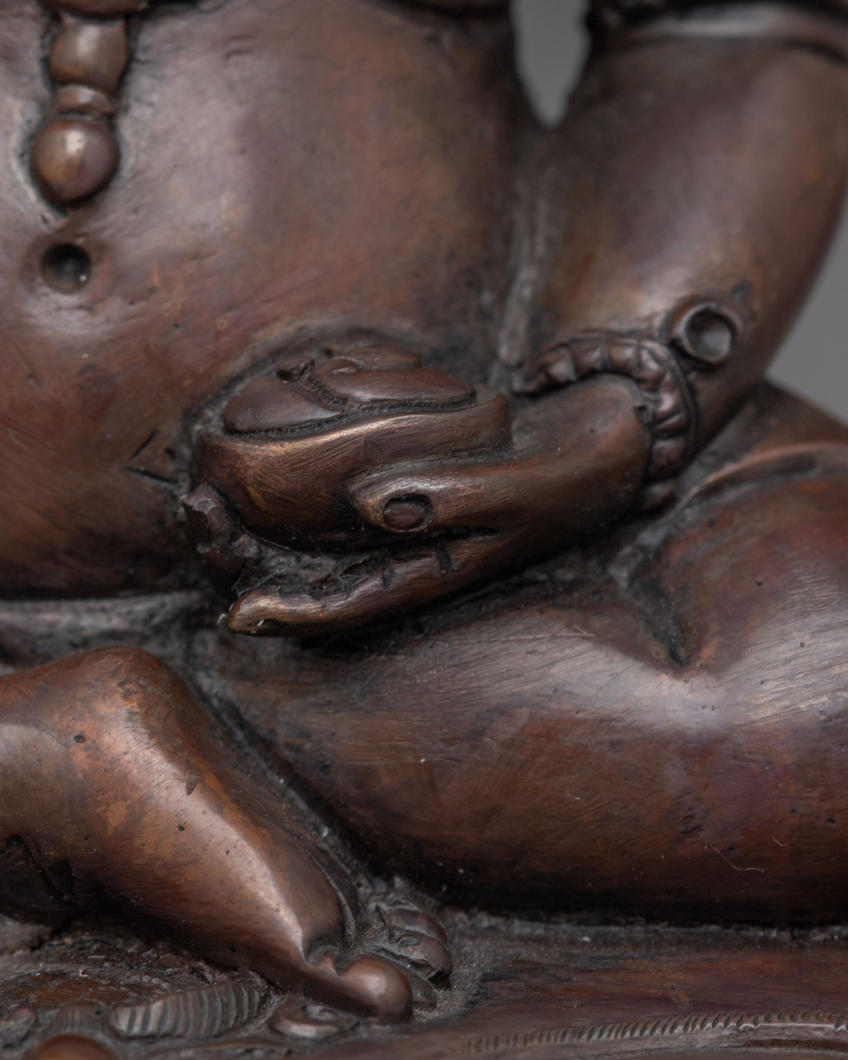 Oxidized Thangtong Gyalpo Figurine - Visionary Tibetan Saint