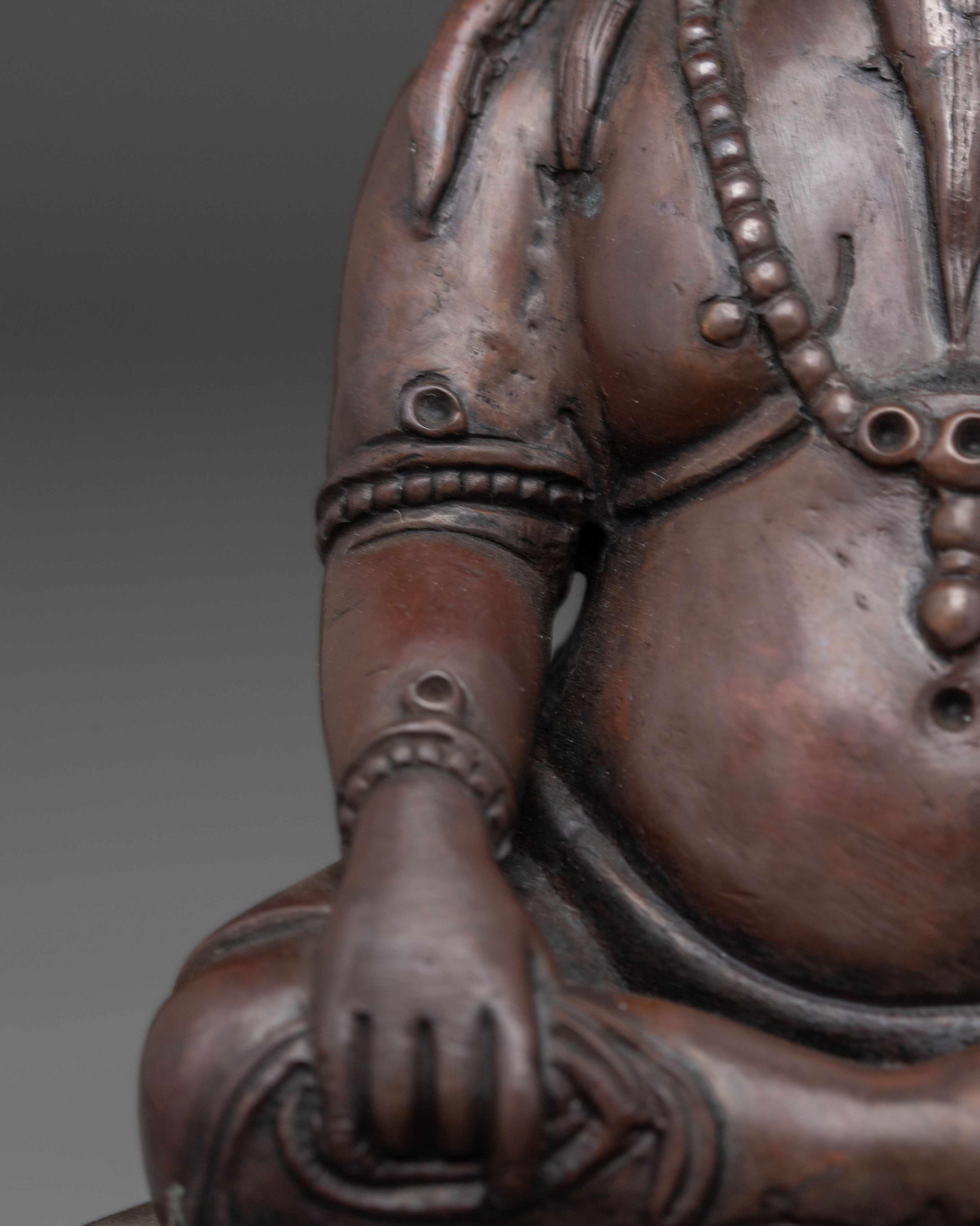 Oxidized Thangtong Gyalpo Figurine - Visionary Tibetan Saint