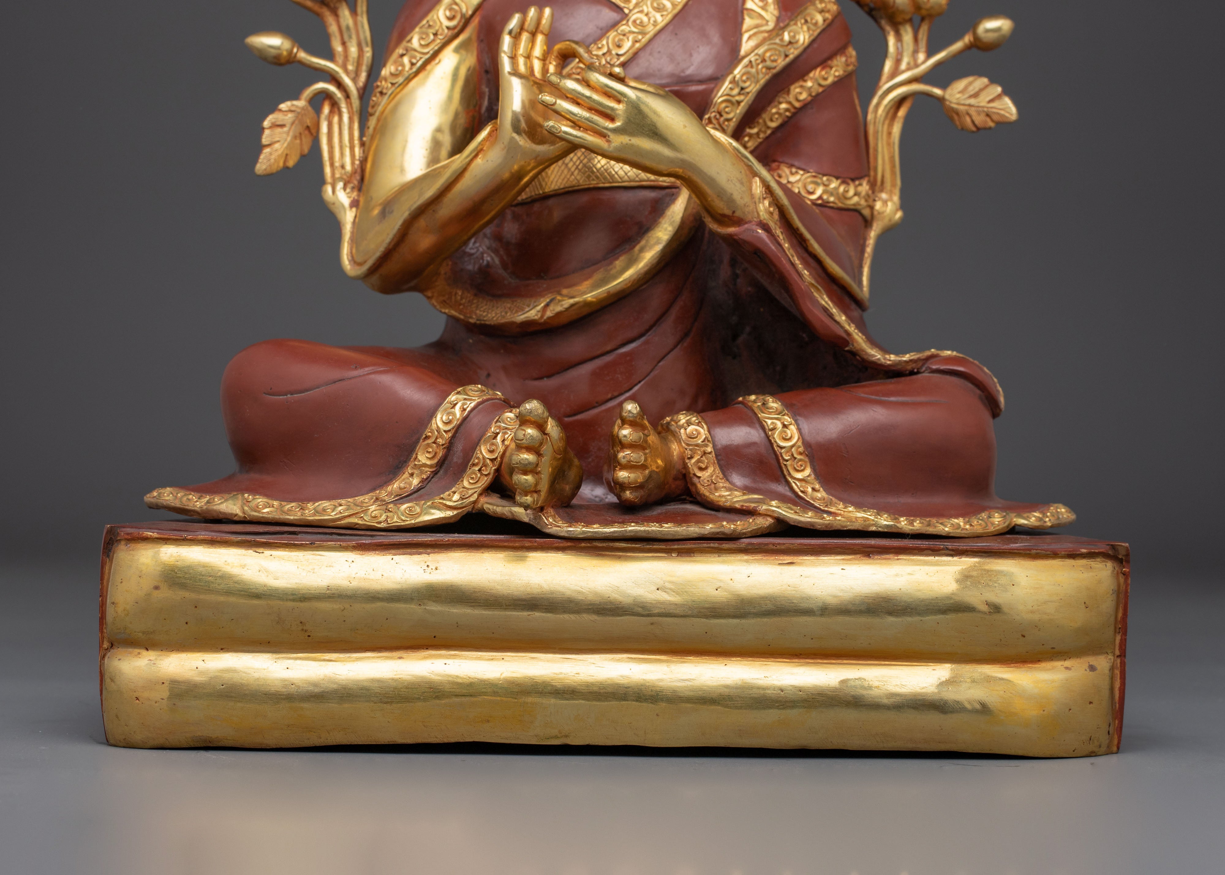 Handcrafted Copper Statue of Nyamme Sherab Gyaltsen