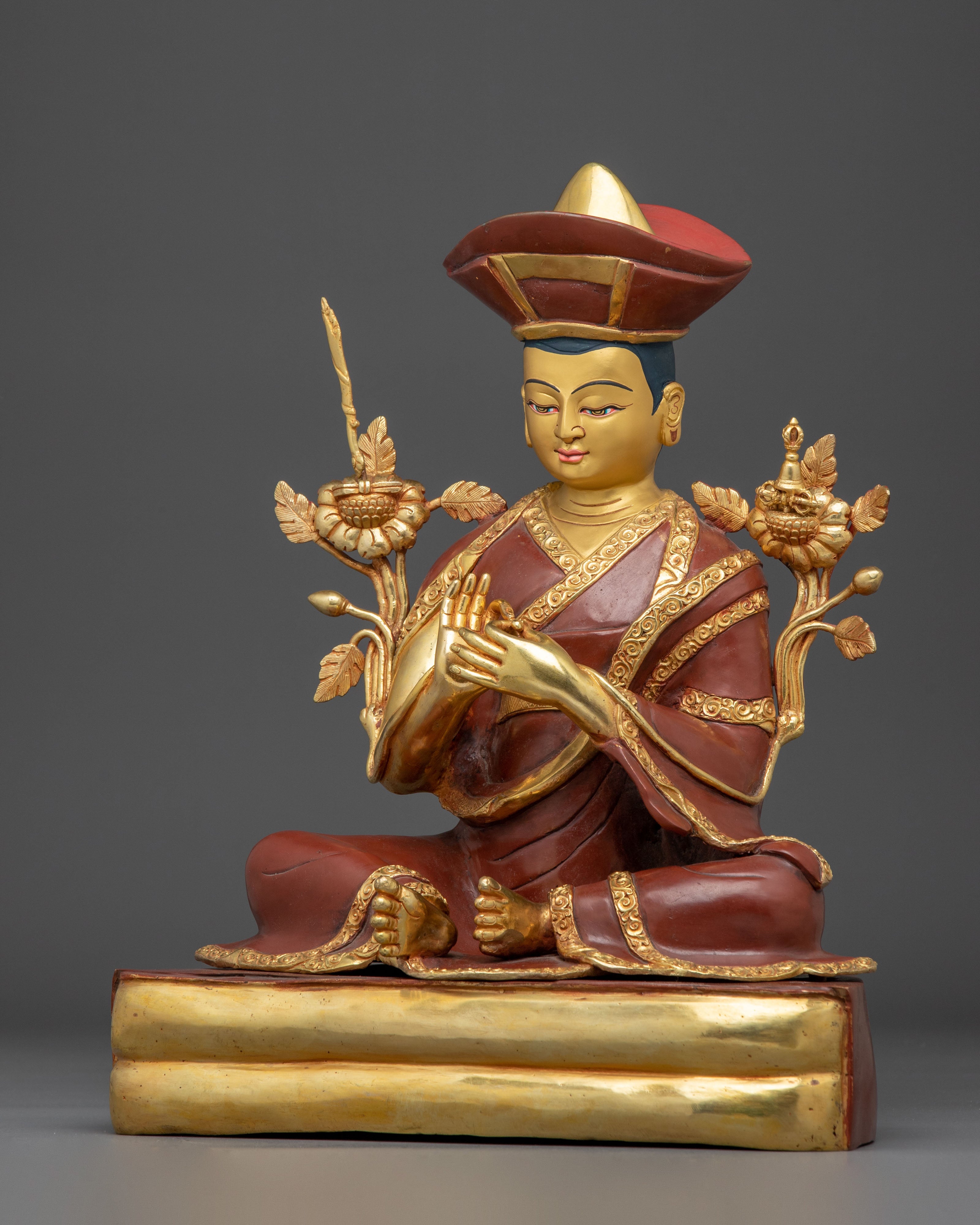 Handcrafted Copper Statue of Nyamme Sherab Gyaltsen