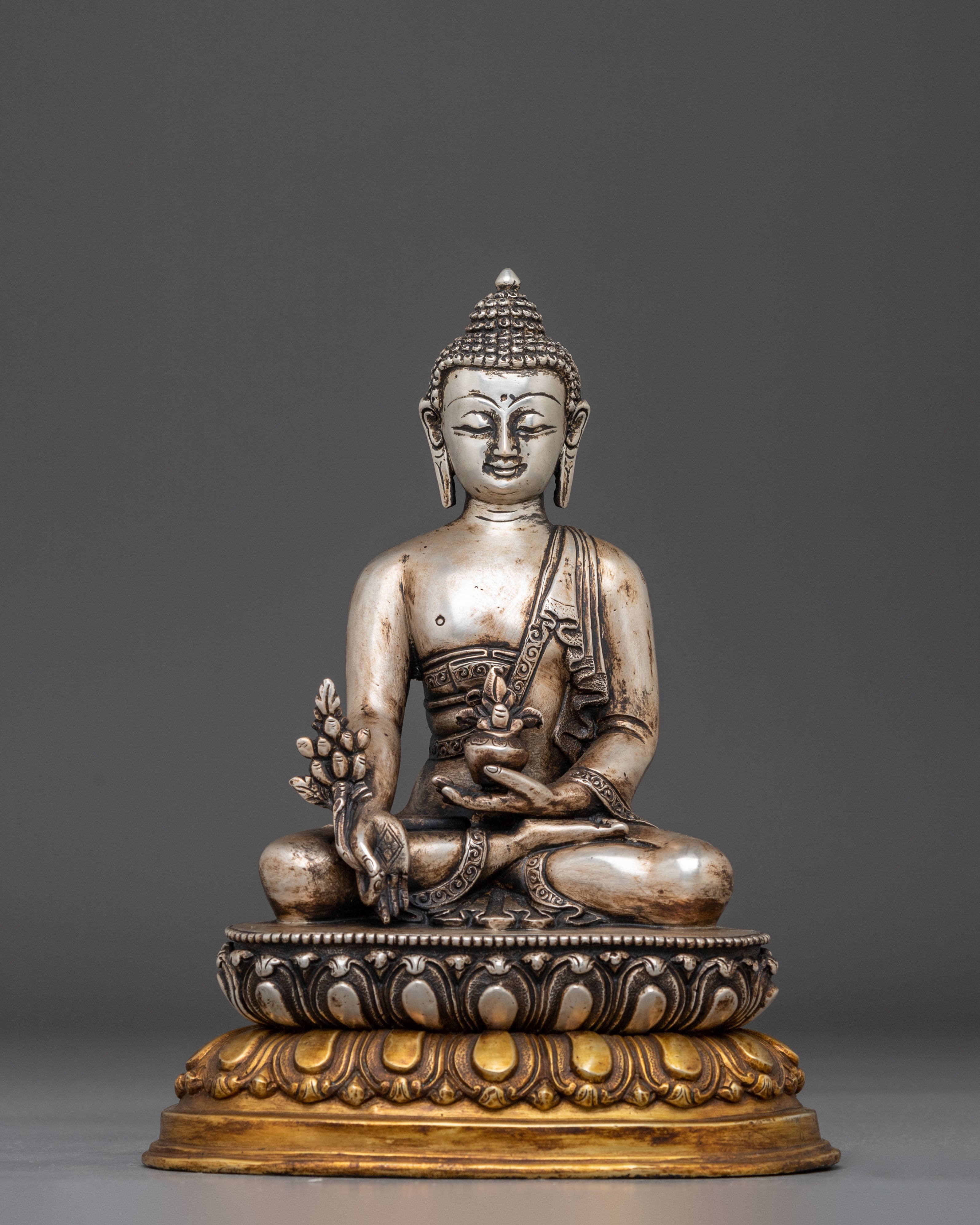 Handmade Medicine Buddha Artwork - Traditional Figurine