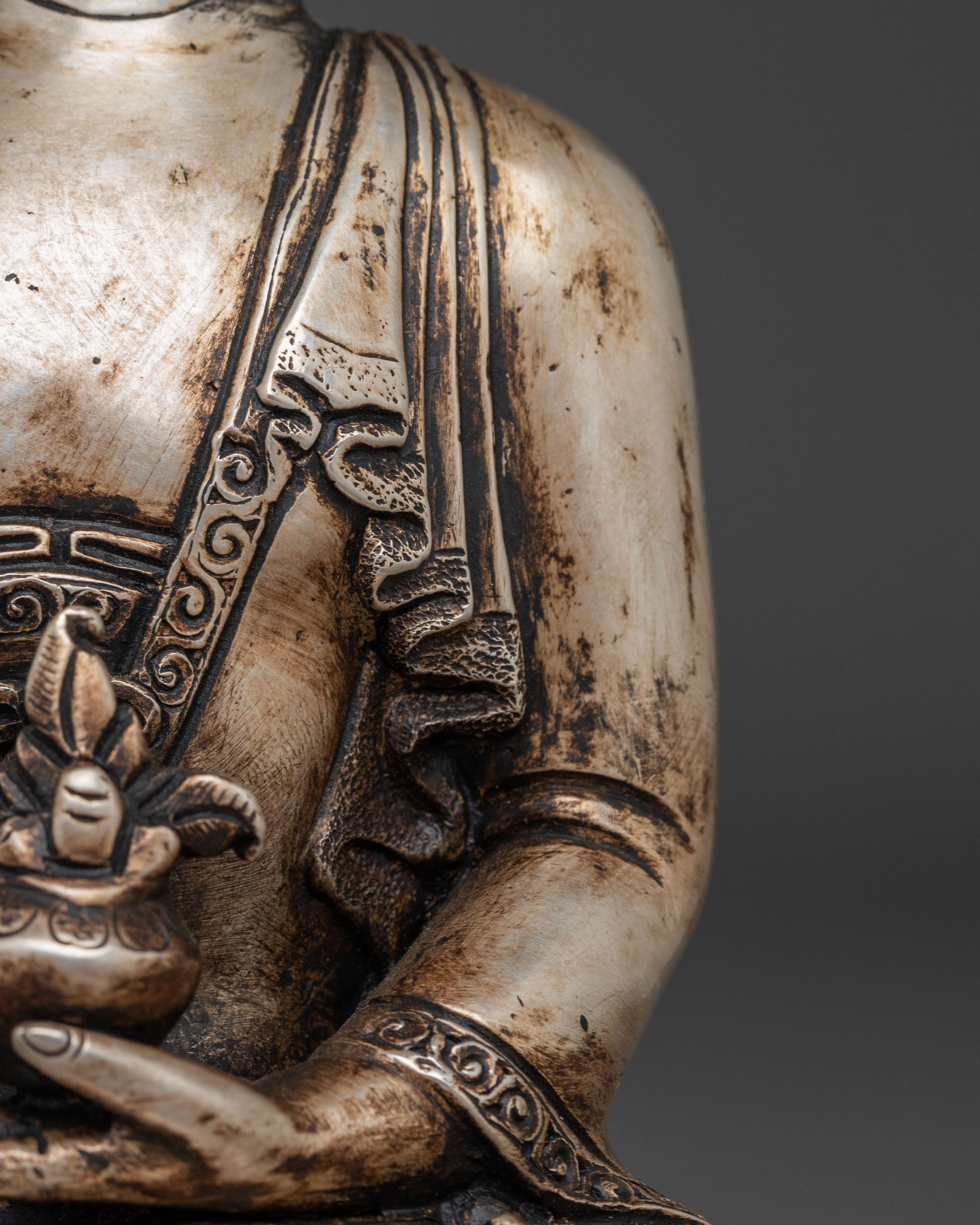 Handmade Medicine Buddha Artwork - Traditional Figurine